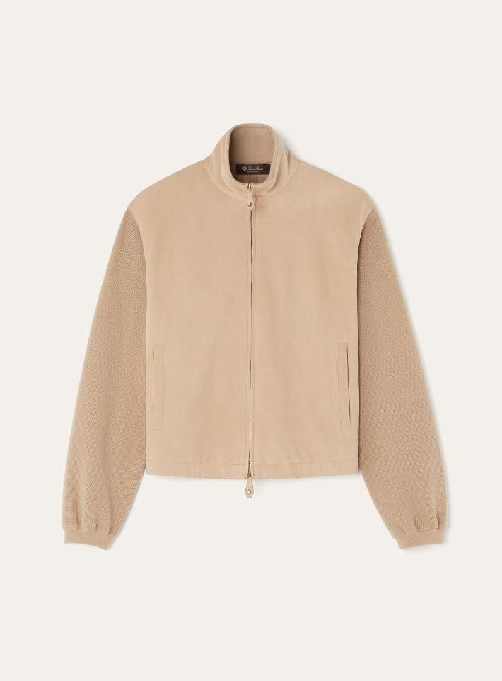 Loro Piana o1srvl11e0526 FAP2420 Sweater Bomber Jacket in Beige Size M / US 6-8 / IT 42-44 - 1 Thumbnail