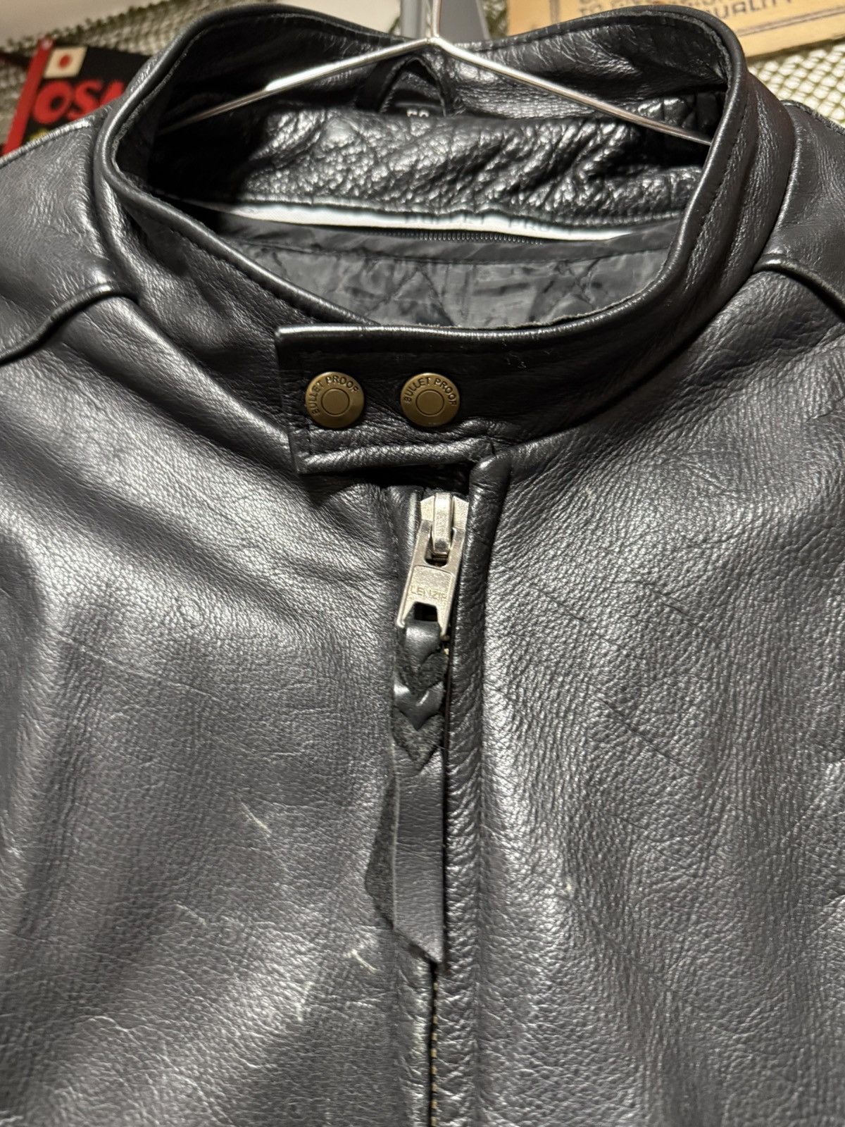 Vintage Vintage Bullet Proof Biker Apparel Leather Jacket Size US L / EU 52-54 / 3 - 13 Thumbnail