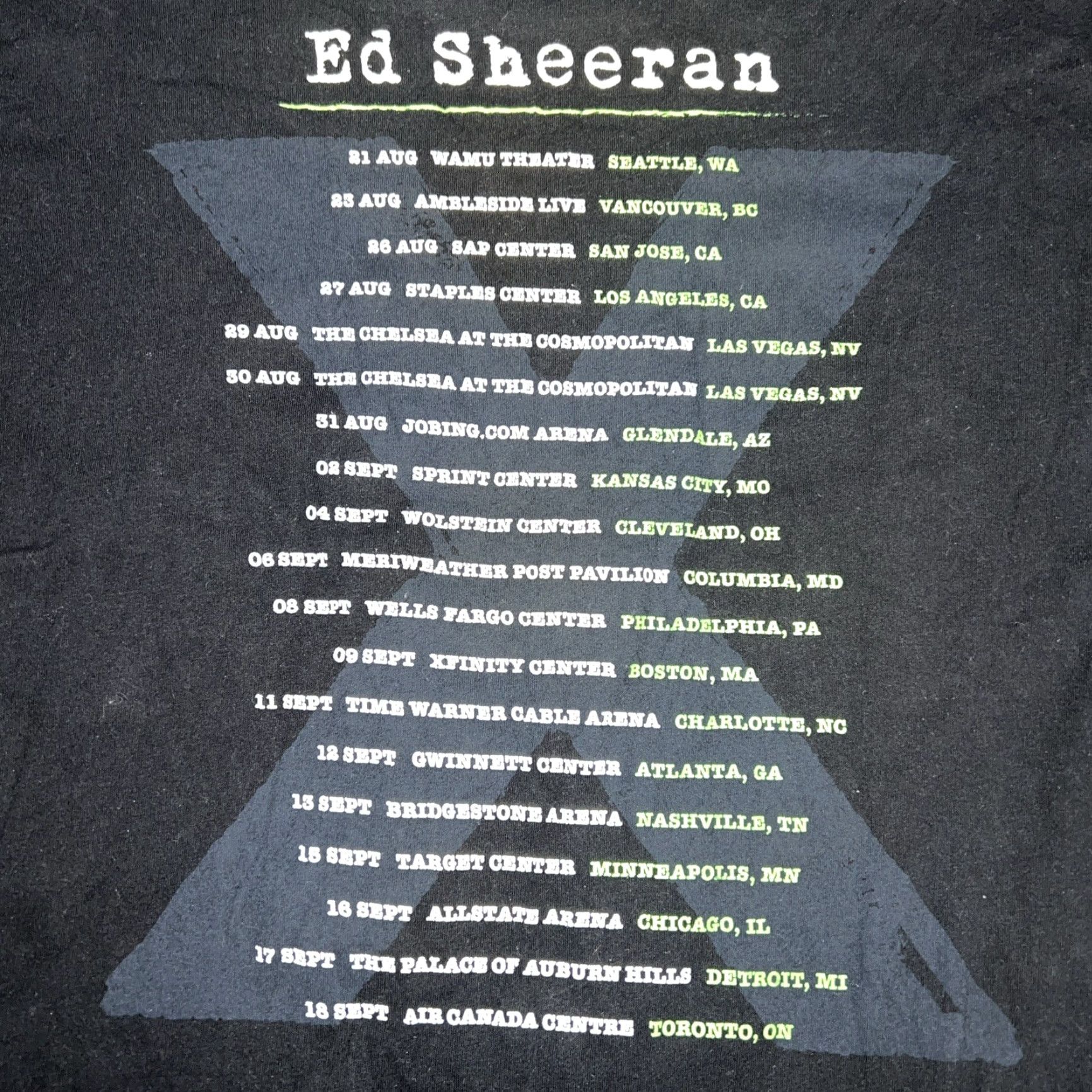 Vintage ED SHEERAN X BLACK TOUR T-SHIRT Mens Large Black Graphic Tee Size US L / EU 52-54 / 3 - 3 Thumbnail