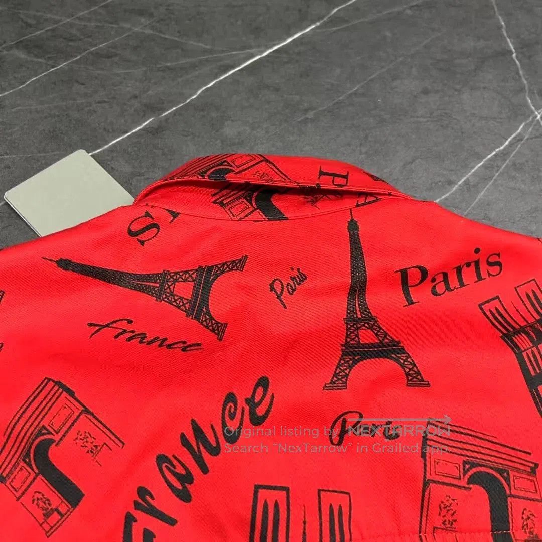 Balenciaga Balenciaga Eiffel Tower full-print LOGO short-sleeve shirt Size S / US 4 / IT 40 - 4 Thumbnail