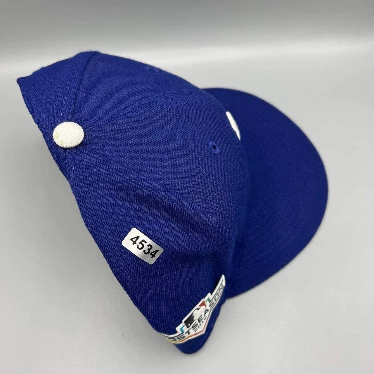 New Era Los Angeles LA Dodgers Hat Men 8 Blue Post Season Fitted Cap Size ONE SIZE - 10 Thumbnail
