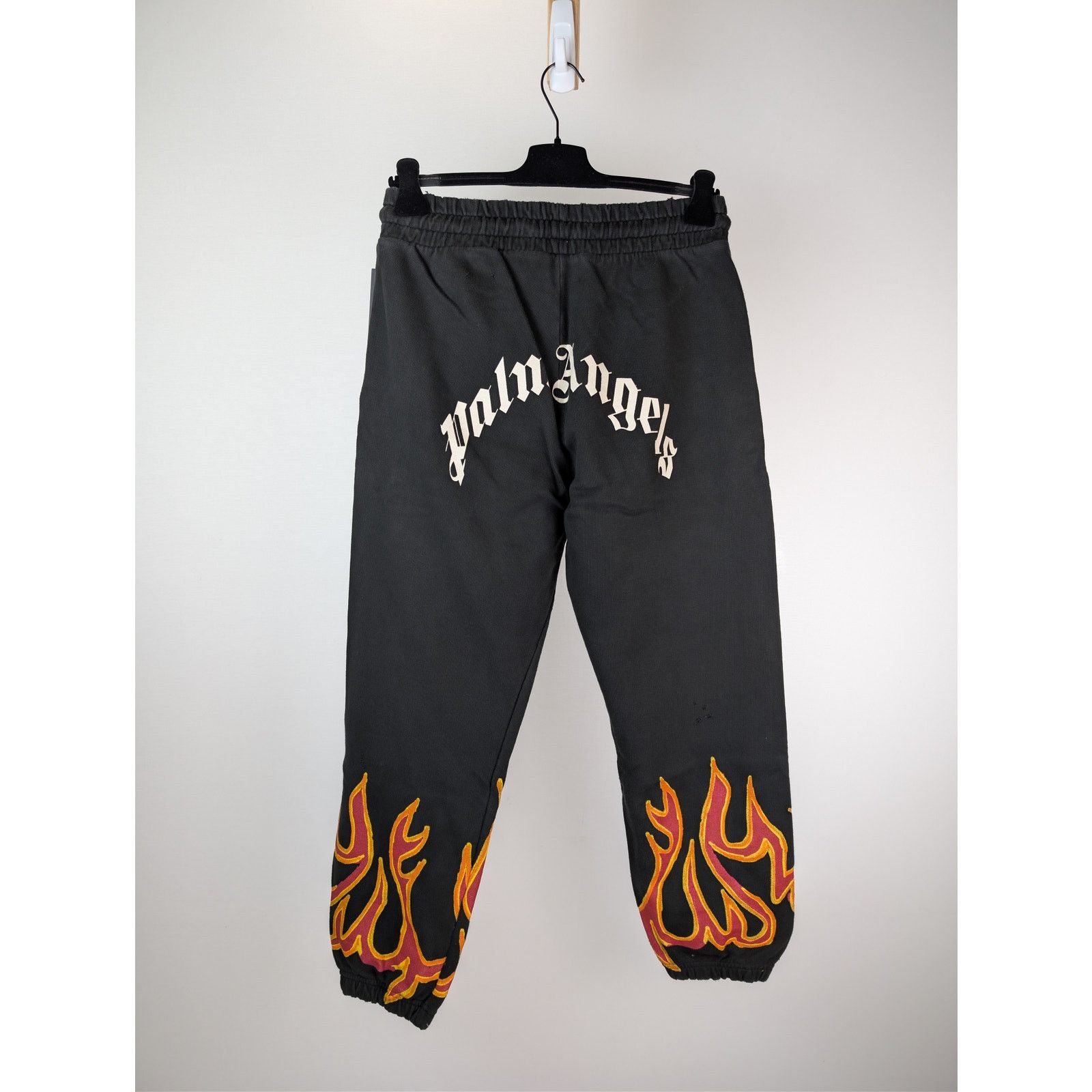 Palm Angels o1rshd1 GD Graffiti Flames 🔥 Sweatpants in Black / Red Size US 34 / EU 50 - 18 Thumbnail