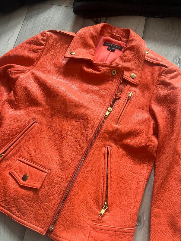 Theory biker jacket Theory Elenian Juno leather lamb S Size S / US 4 / IT 40 - 3 Thumbnail