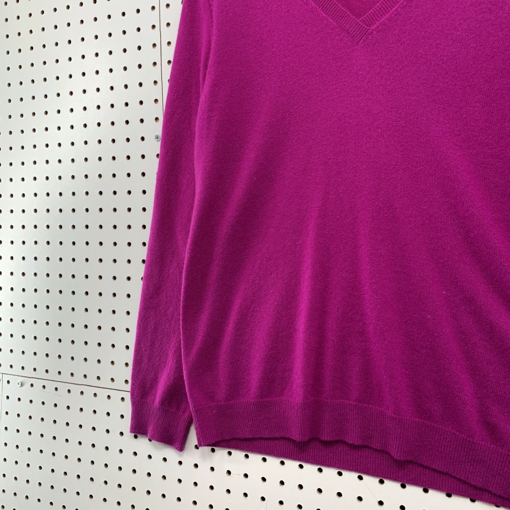 Vintage Magaschoni Cashmere Sweater Womens Large Purple Long Sleeve V-Neck Pullover Casual Size L / US 10 / IT 46 - 3 Thumbnail