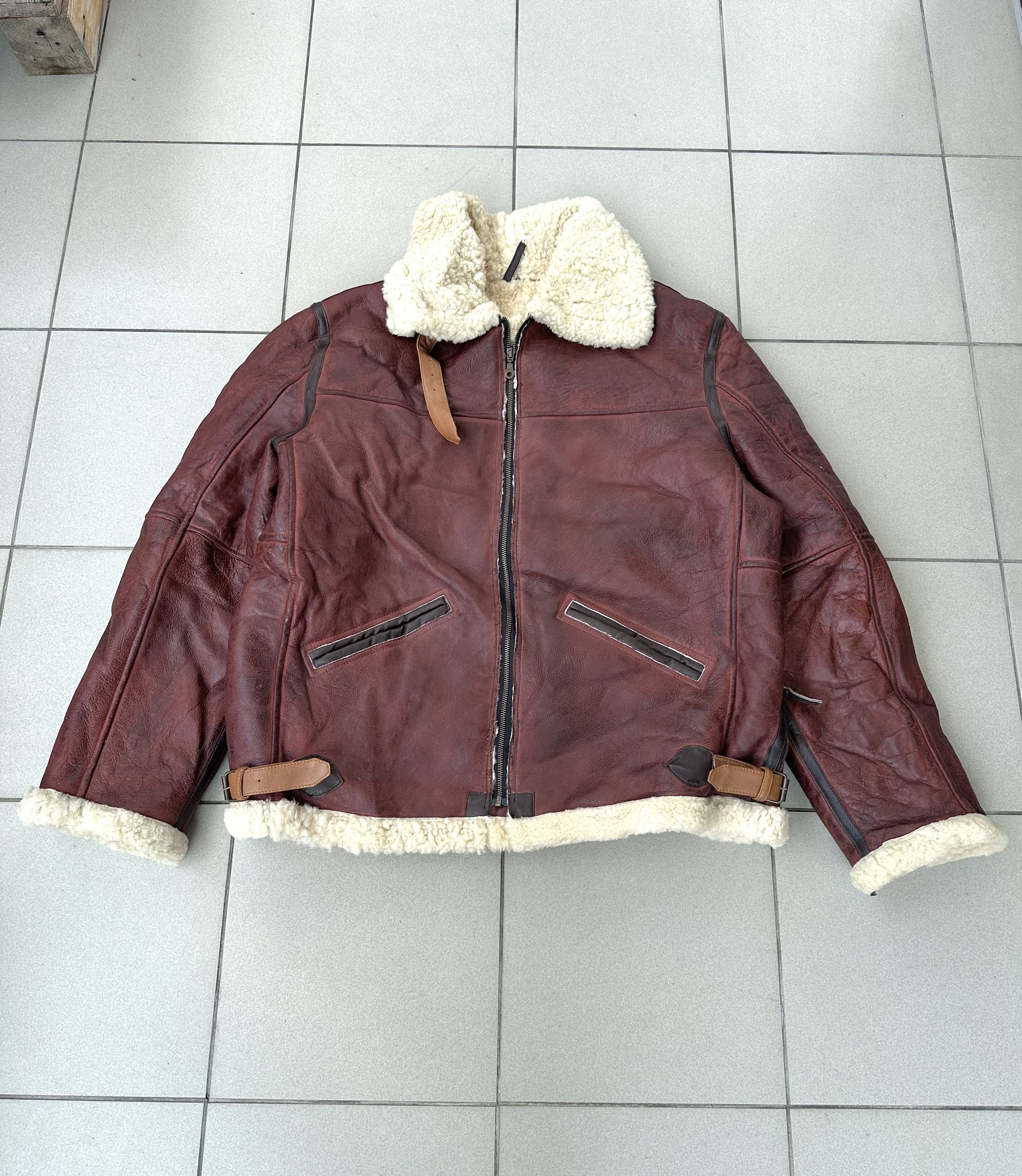 Vintage Rare Vintage Aviator leather jacket sheepskin shearling B-2 Size US XXL / EU 58 / 5 - 1 Thumbnail