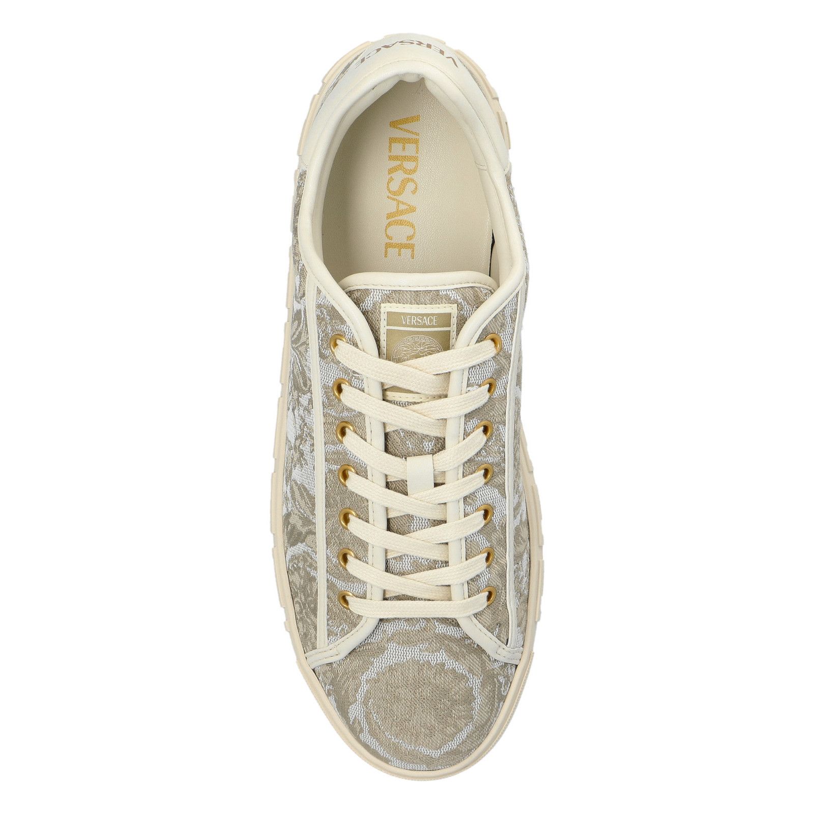 Versace VERSACE Cream Sneakers New And Authentic (Men's size:9;) Size US 9 / EU 42 - 5 Thumbnail