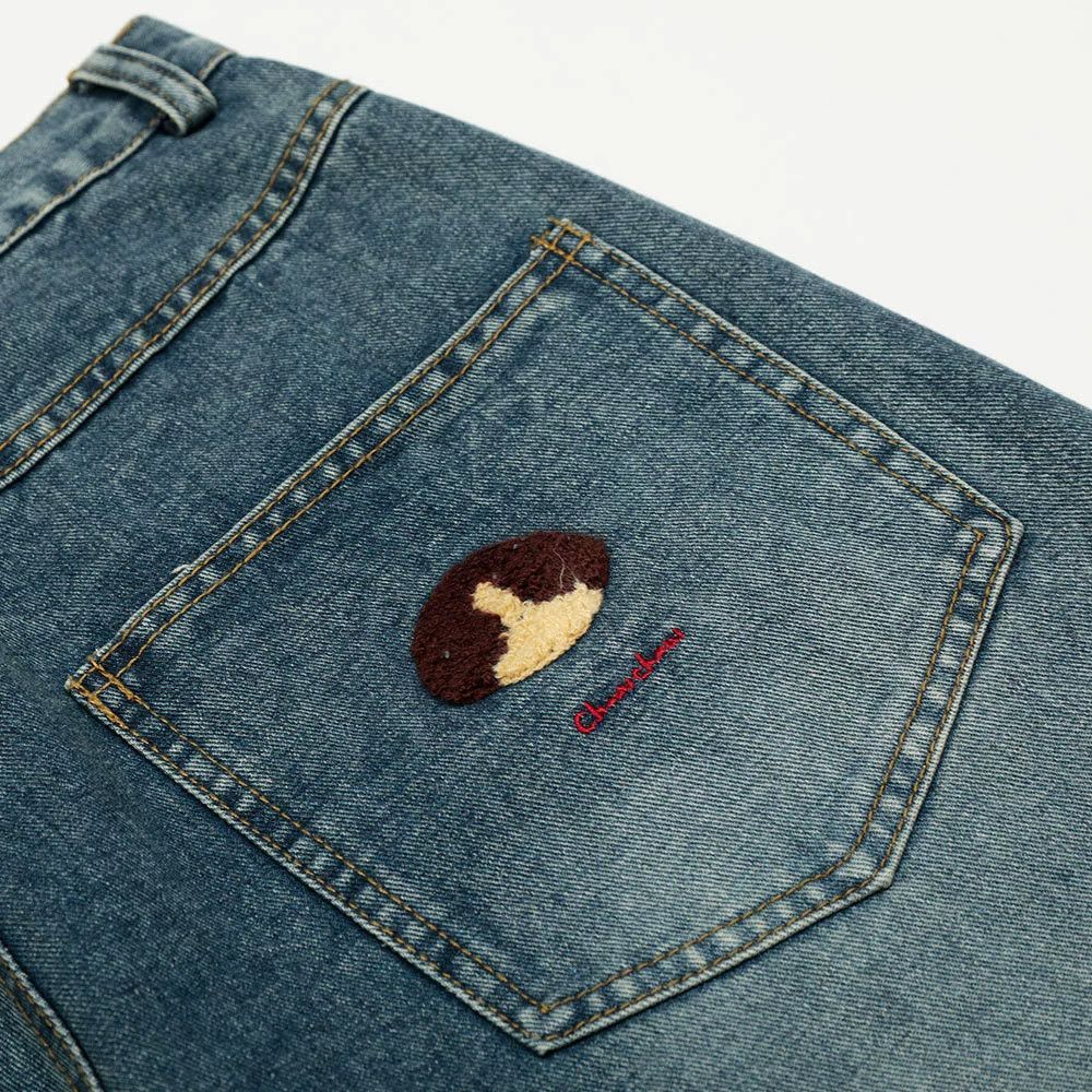 Jean Men's plaid cartoon bear embroidered straight jeans y2k Size US 32 / EU 48 - 6 Thumbnail