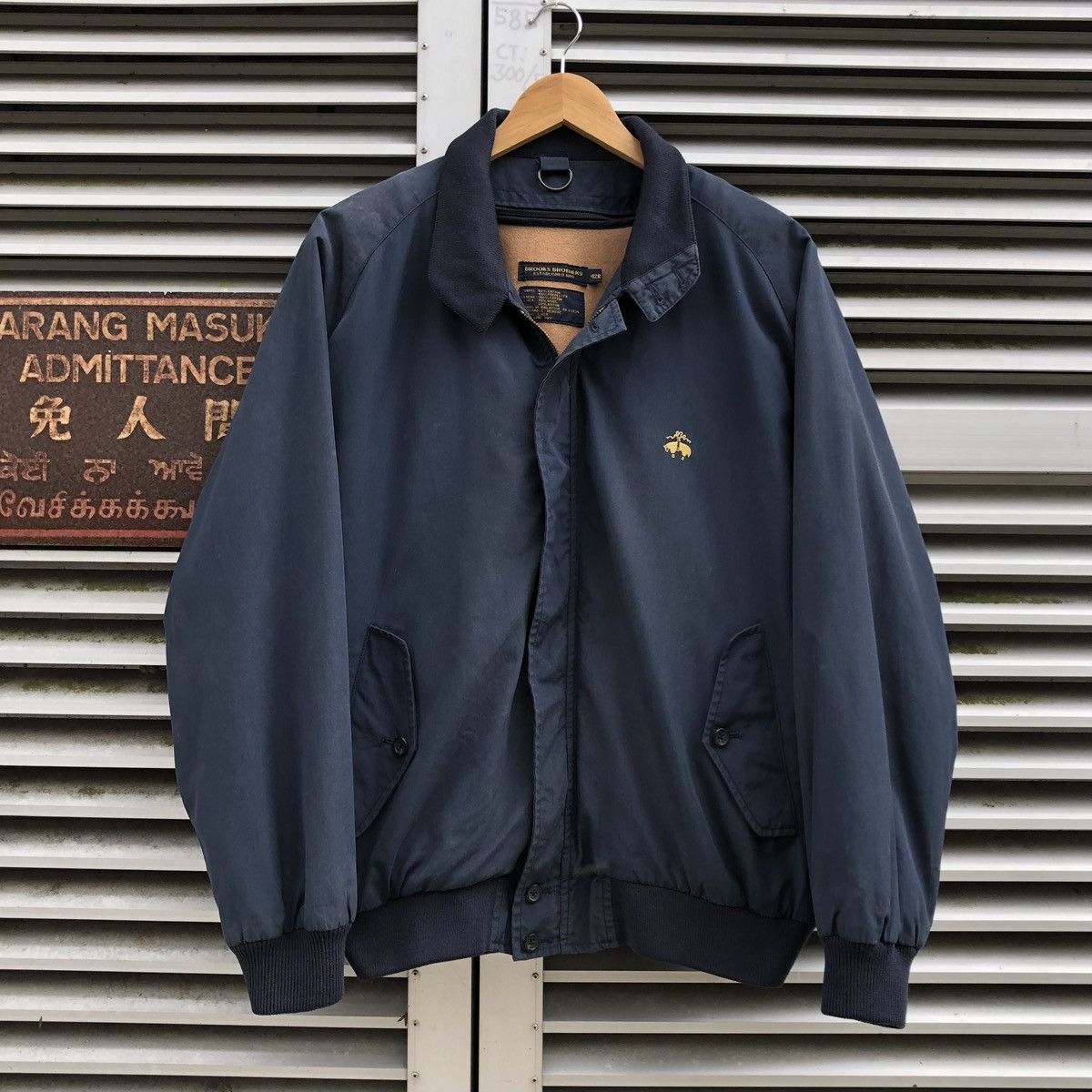 Brooks Brothers Vintage Books Brothers Lined Wool Bomber Jacket Size US L / EU 52-54 / 3 - 9 Thumbnail