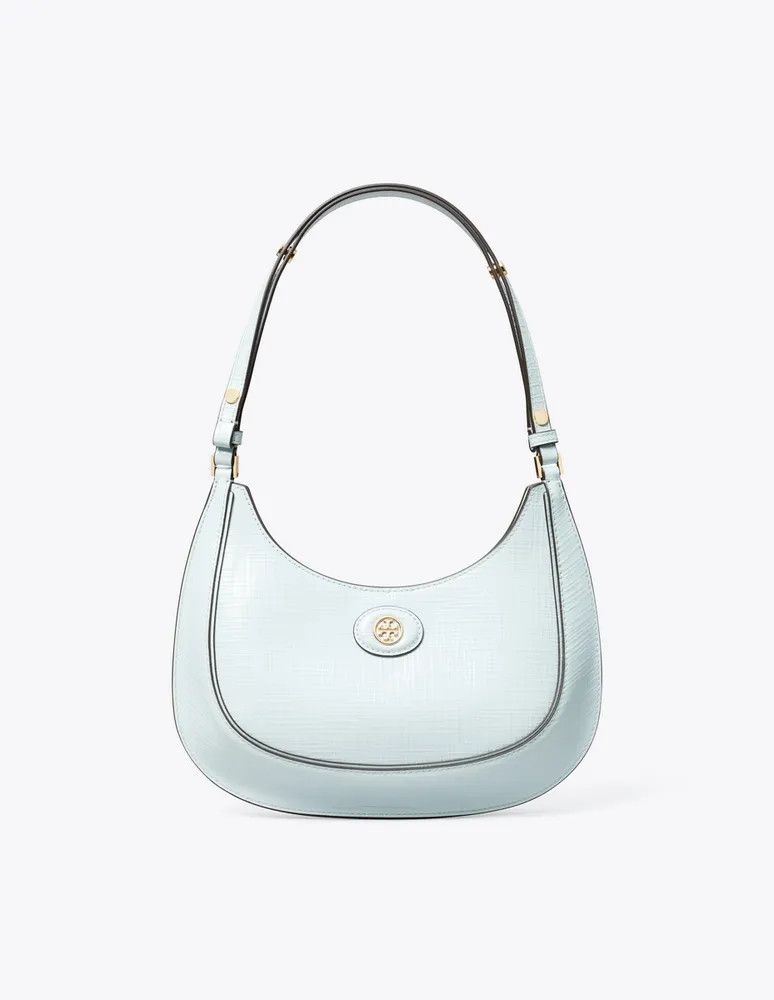 Tory Burch o1s22i1n1024 Size: OS / Robinson Half-Moon Bag in Light Blue Size ONE SIZE - 1 Thumbnail