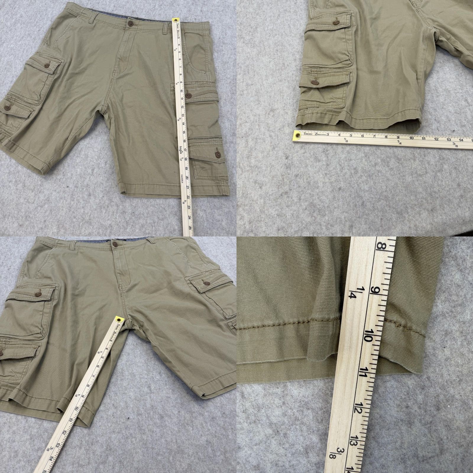 Vintage IRON CO. Cargo Shorts Mens 40 Beige Stretch Multi Pocket Casual Outdoor Size US 40 / EU 56 - 8 Thumbnail