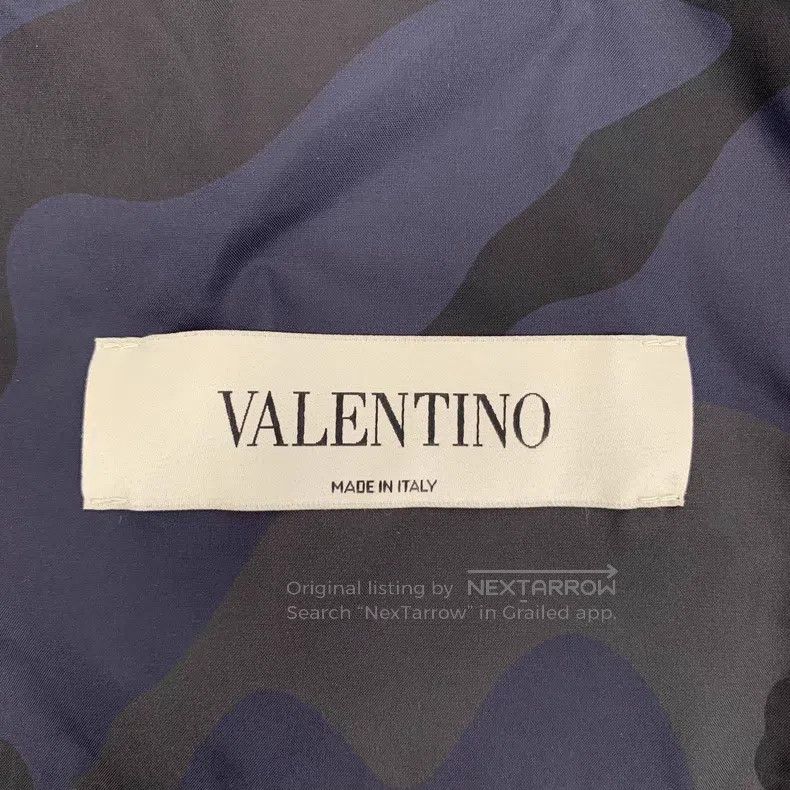 Valentino Valentino Dark blue camouflage stand-up collar zipper long Size US XS / EU 42 / 0 - 5 Thumbnail