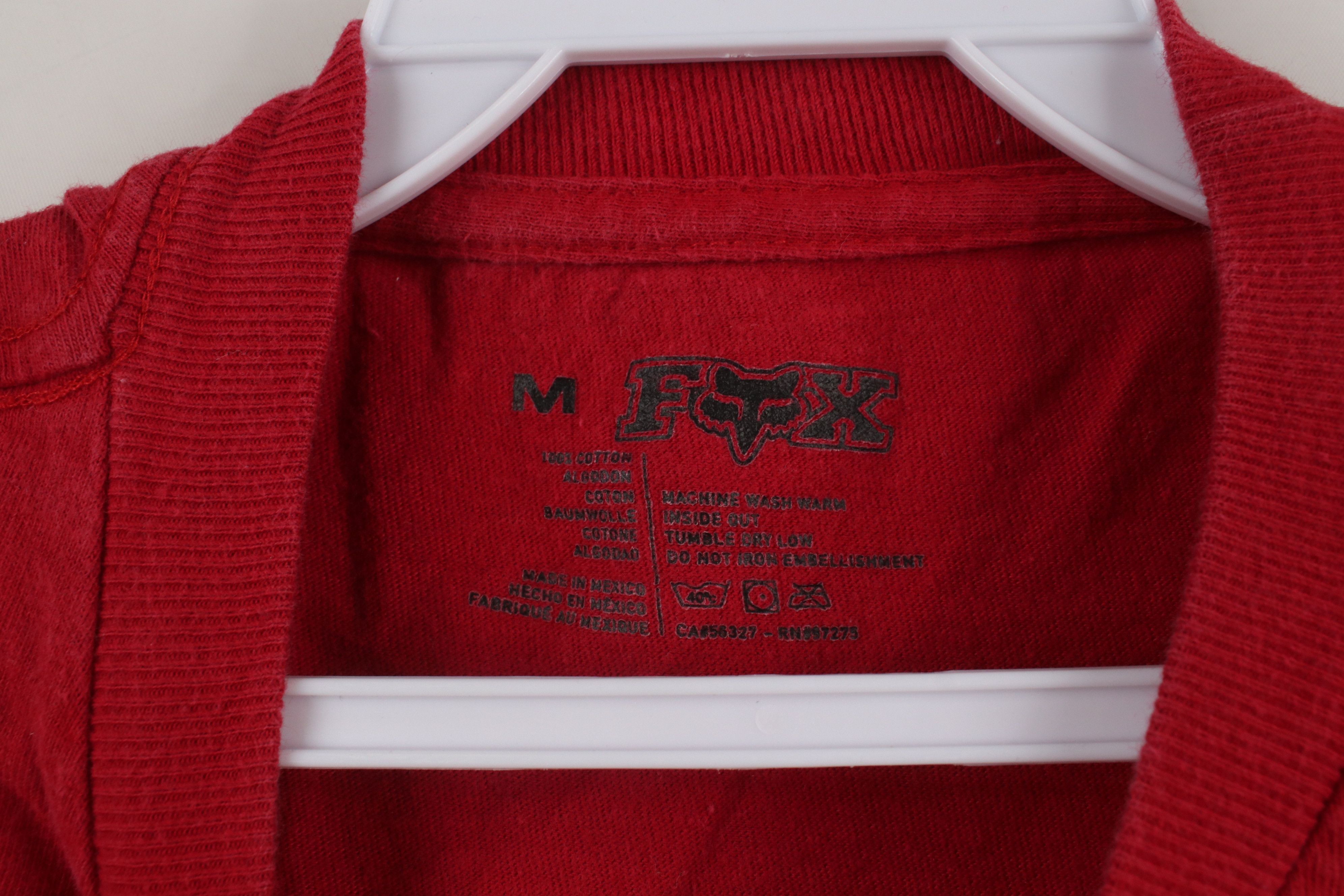 Fox Racing × Vintage Vintage Fox Racing Big Logo Short Sleeve T-Shirt Red Cotton Size US M / EU 48-50 / 2 - 7 Thumbnail
