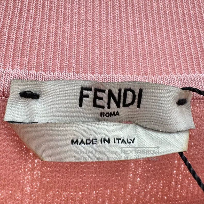Fendi Pink Printed Monogram Knitted Skirt