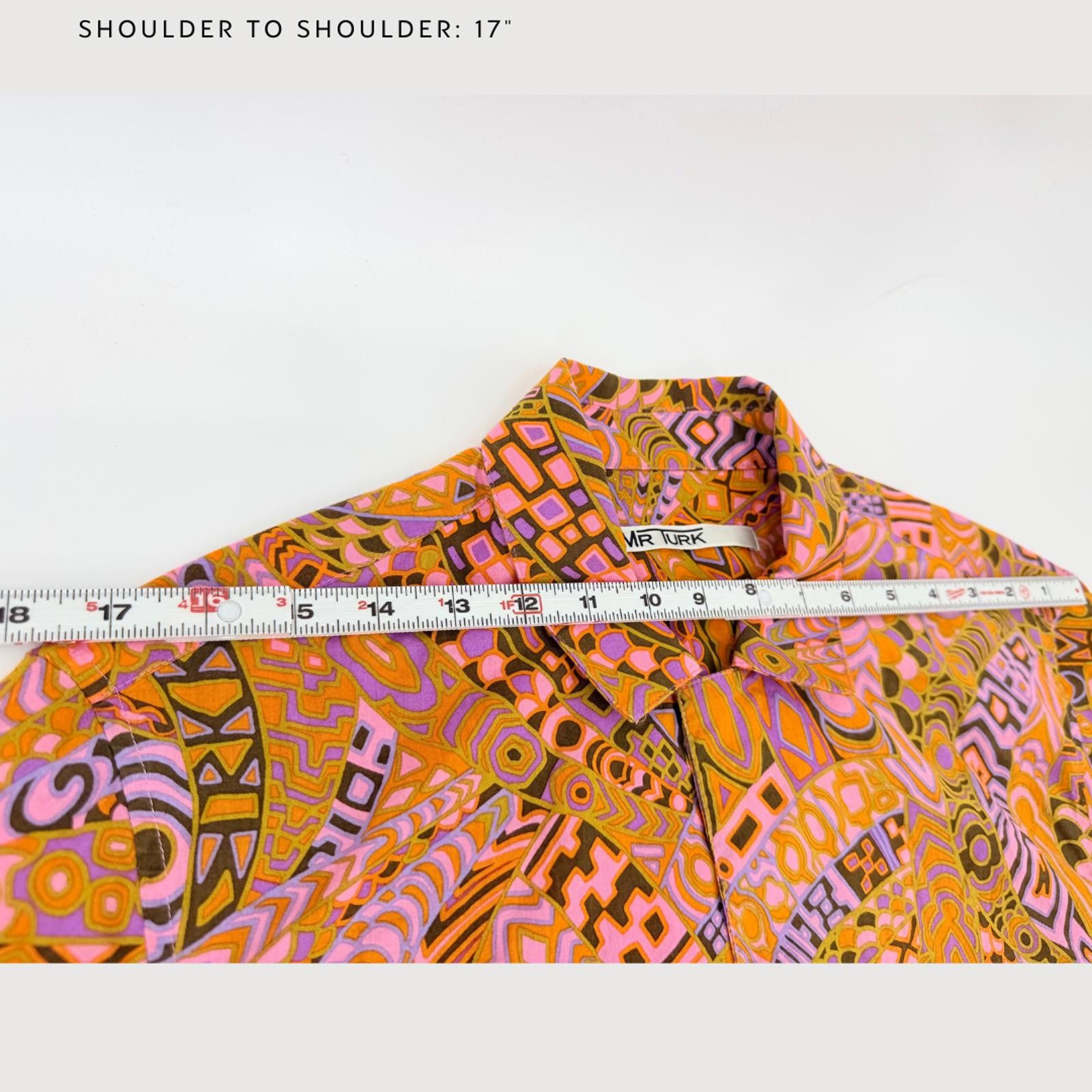 Mr Turk MR TURK Psychedelic Print Short Sleeve Shirt M Size US M / EU 48-50 / 2 - 6 Thumbnail