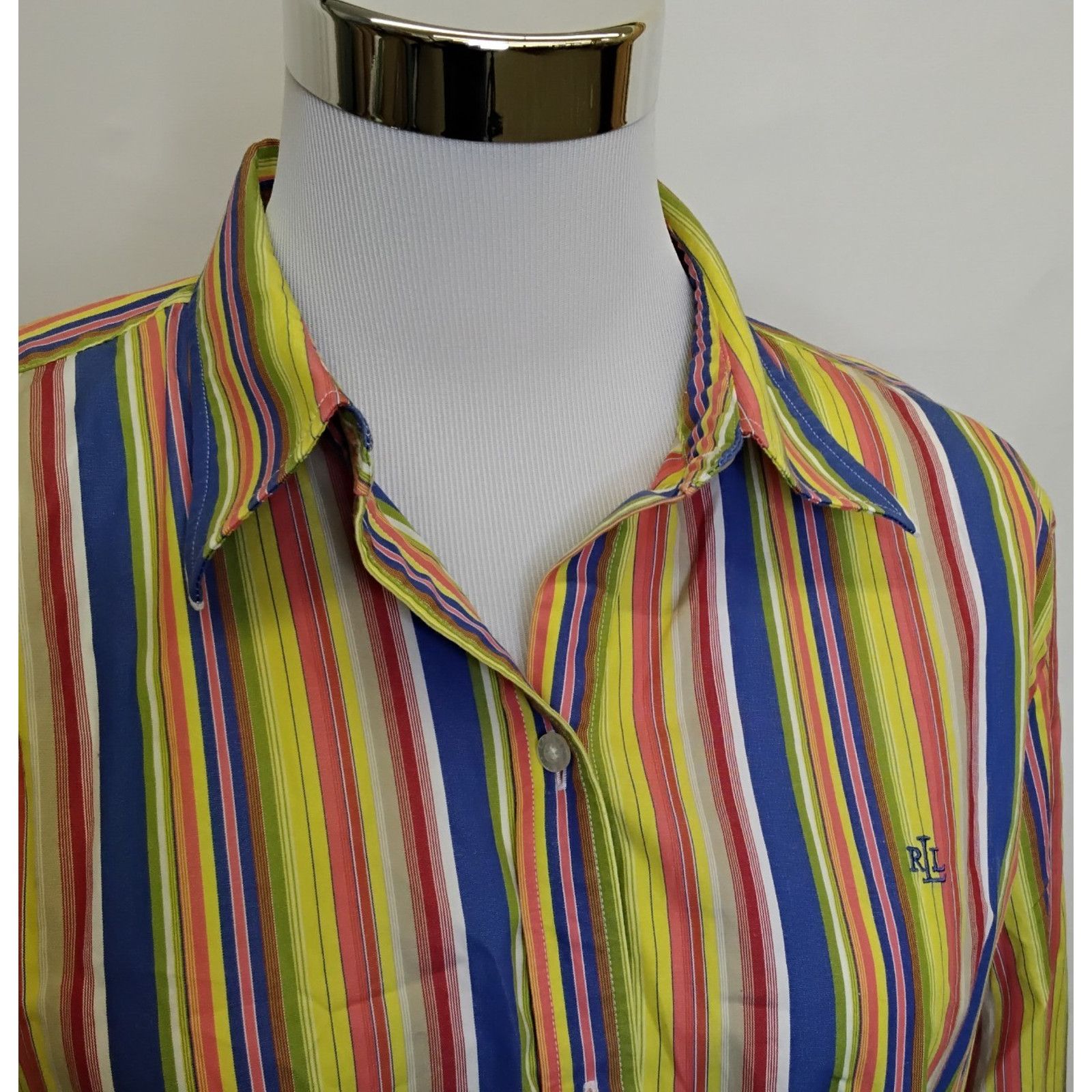 Lauren Ralph Lauren Lauren Ralph Lauren Button Up Shirt Women's L Multicolor Size L / US 10 / IT 46 - 4 Thumbnail