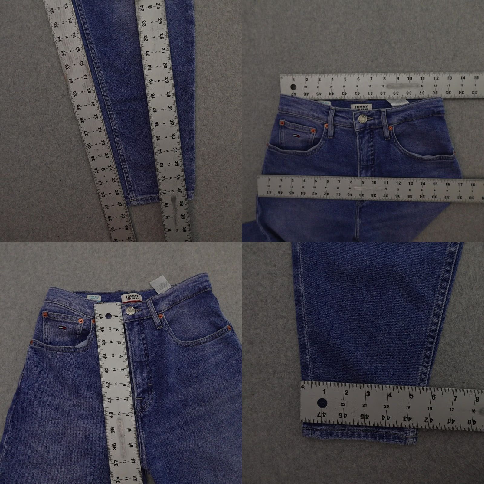 Tommy Hilfiger TOMMY HILFIGER Jeans Womens 25 (25X27) High Rise Tapered Blue Jeans Size 42" / US 20 - 8 Thumbnail