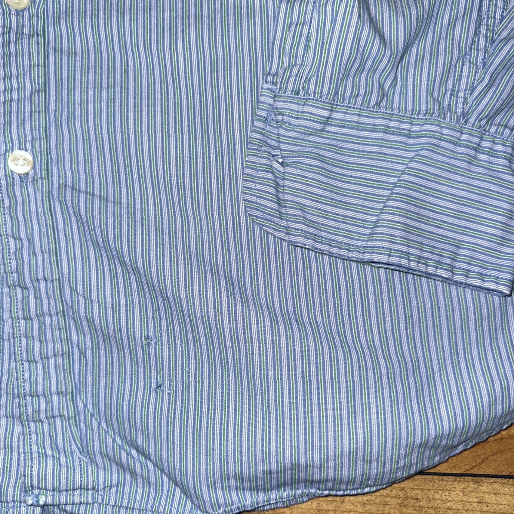 J.Crew VINTAGE J.Crew Tailored Fit Washed Casual Long Sleeve Button Up Shirt Blue XL Size US XL / EU 56 / 4 - 2 Thumbnail