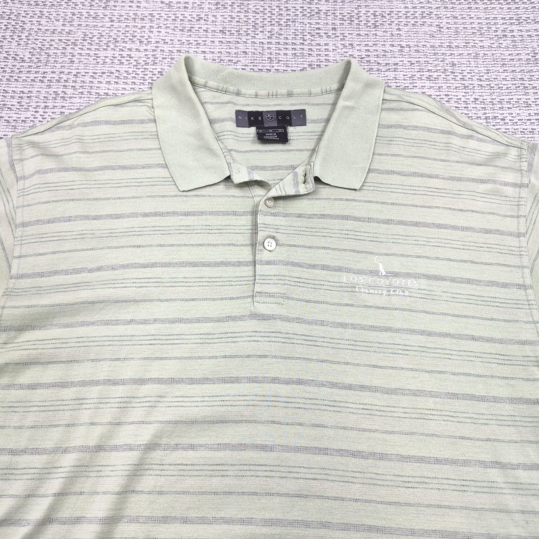 Nike Nike Golf Polo Shirt Mens XL Green Stripe Los Coyotes Country Club Cotton Knit Size US XL / EU 56 / 4 - 4 Thumbnail