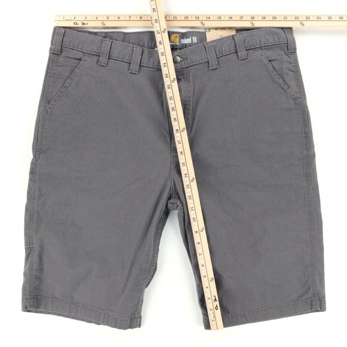 Carhartt Carhartt Rigby Relaxed 13" Cotton Canvas Shorts Gray Men's 44 Size US 44 / EU 60 - 3 Thumbnail