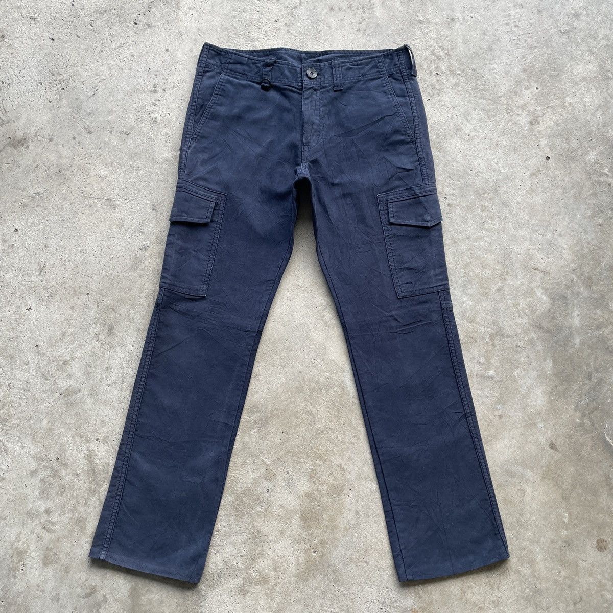 Vintage Abahouse Blue Tactical Multipocket Cargo Pants W32
