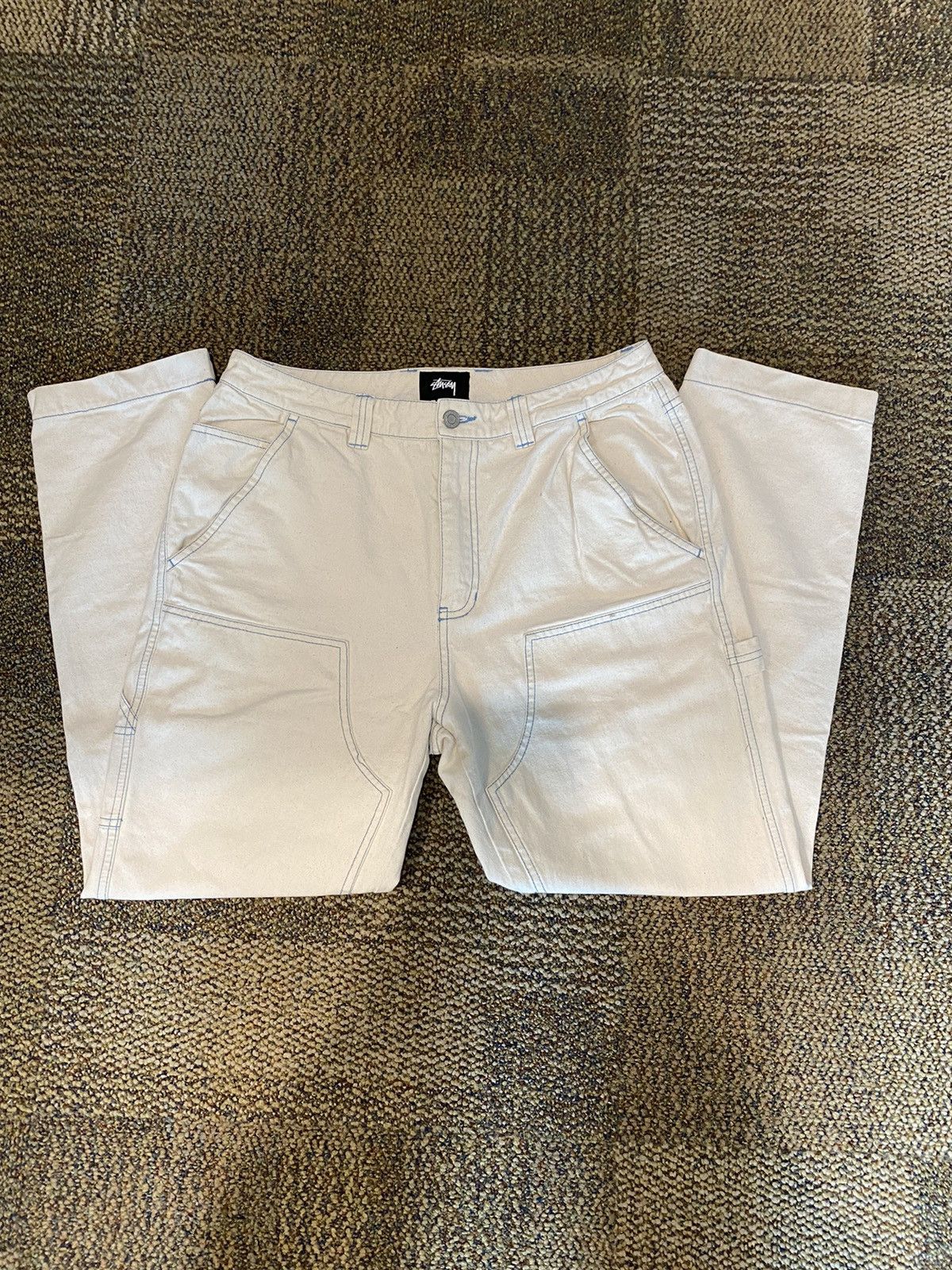 stussy contrast stitch pants