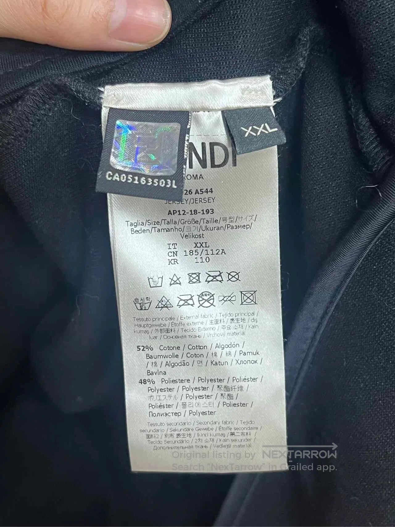 Fendi Fendi Black Zucca Logo Patchwork Hoodie. Size US XXL / EU 58 / 5 - 4 Thumbnail