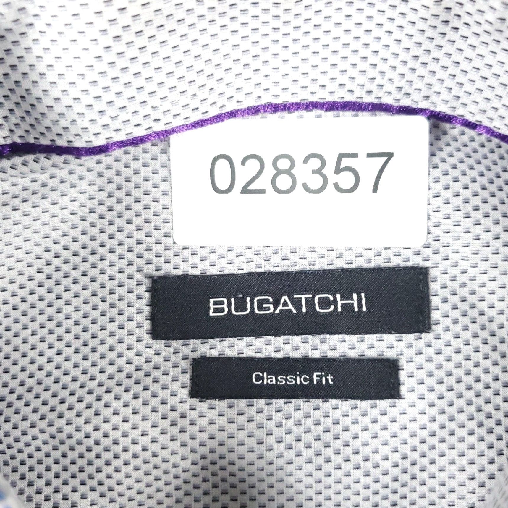 BUGATCHI Bugatchi Uomo Shirt Mens XL Gray Plaid Button-Up Long Sleeve Cotton Classic Fit Size US XL / EU 56 / 4 - 7 Thumbnail