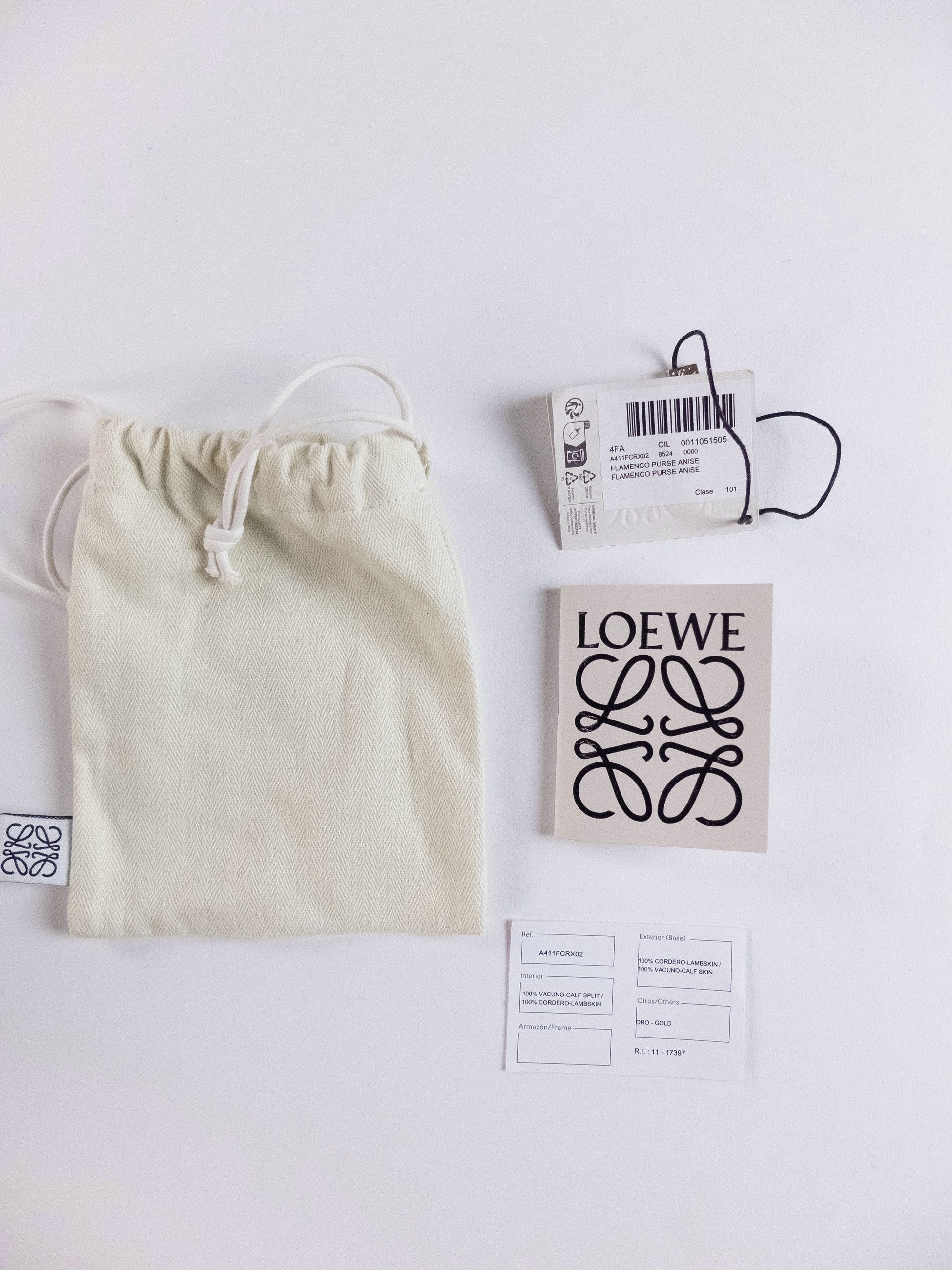Loewe LOEWE Flamenco anise green leather shoulder bag authentic Size ONE SIZE - 19 Thumbnail
