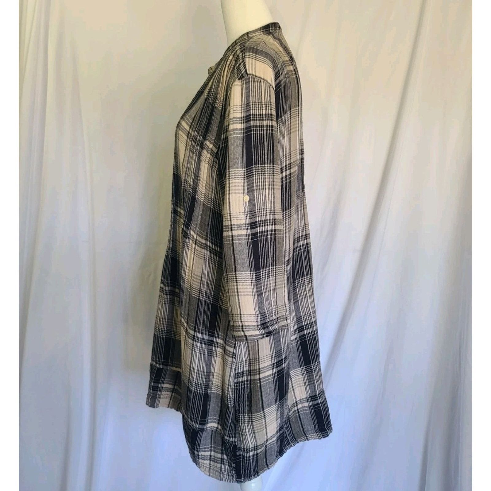 CP Shades CP Shades Black & Gray Plaid Regina Tunic Dress Medium Size M / US 6-8 / IT 42-44 - 3 Thumbnail