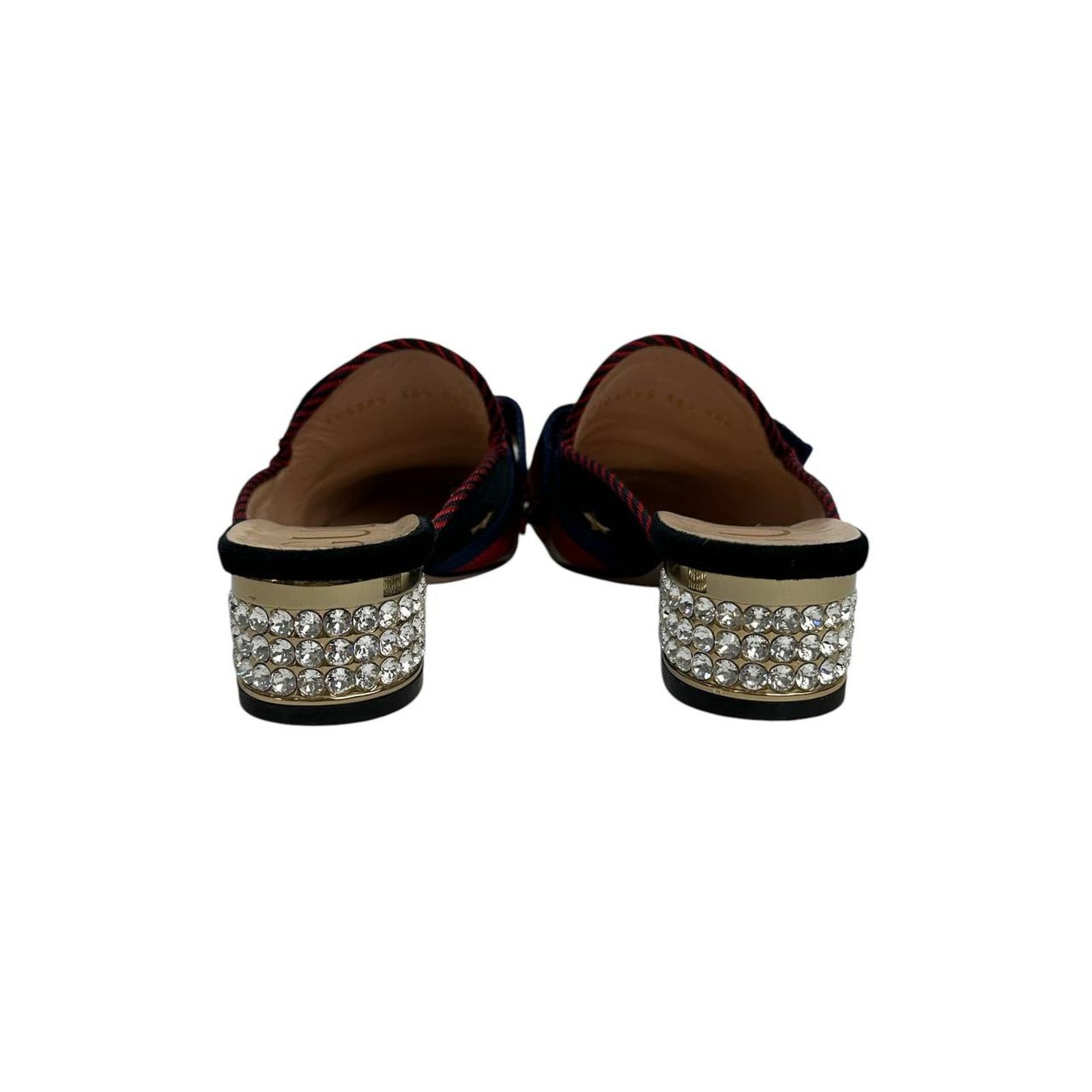 Gucci Gucci Women's Black Velvet Emellished Bow Mules sz.36.5 Size US 6.5 / IT 36.5 - 4 Thumbnail