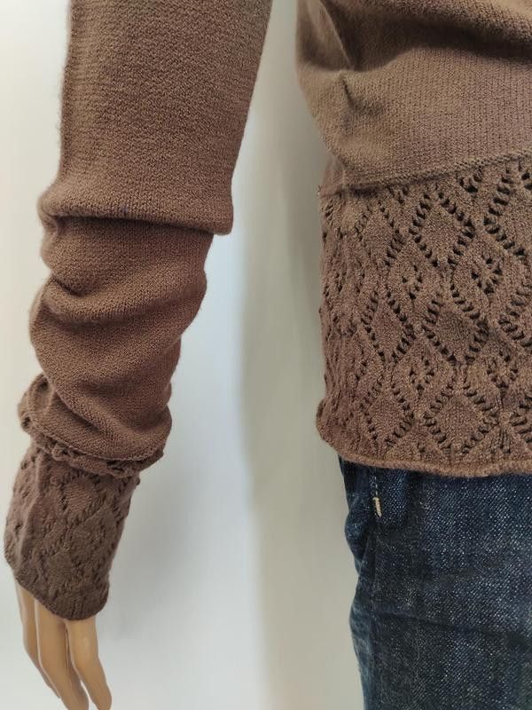 Designer Cacao Jumper Knitwear Openwork sz M Size M / US 6-8 / IT 42-44 - 8 Thumbnail
