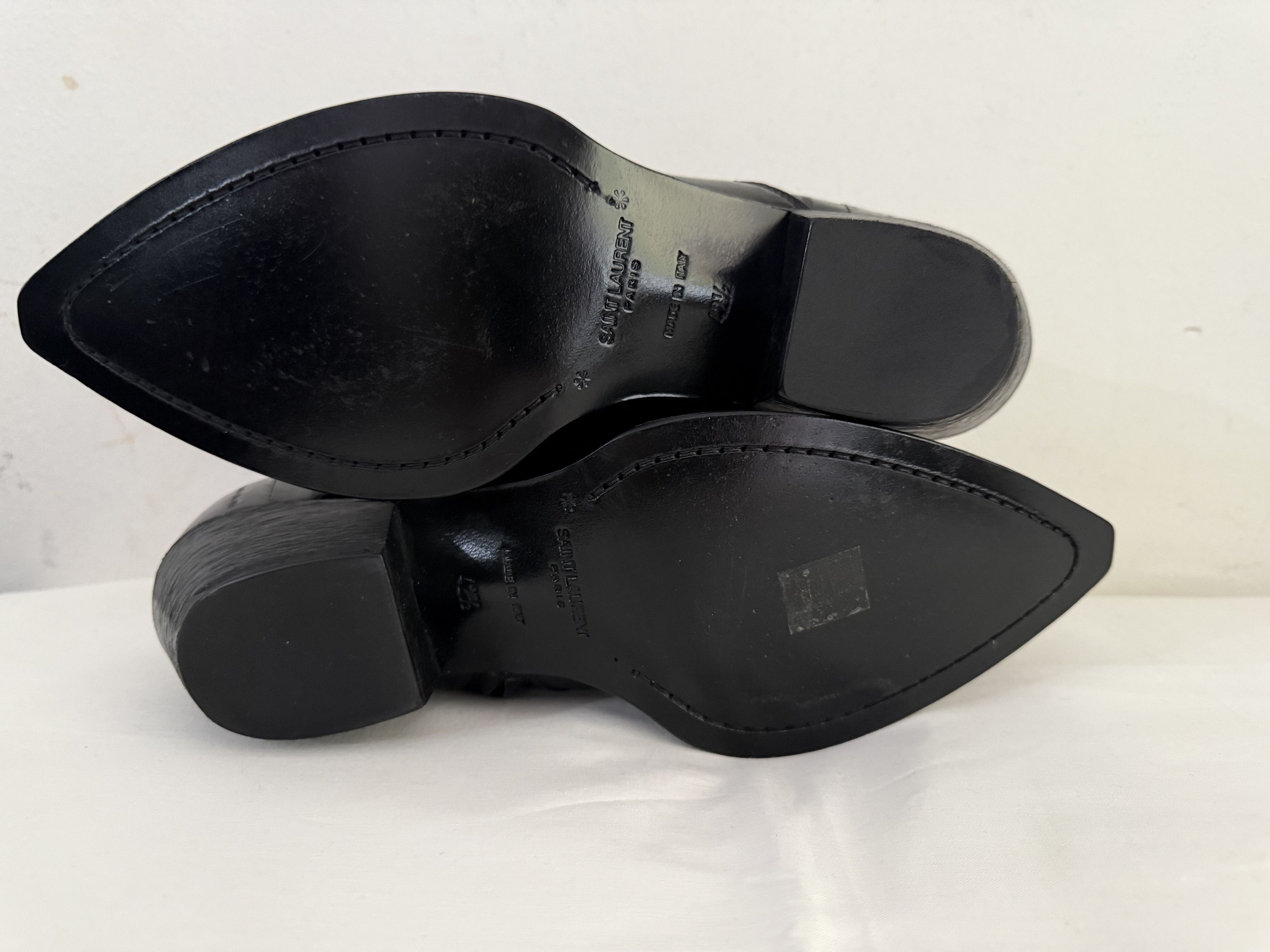 Saint Laurent Paris Genuine Eel Skin Lukas Zip Boots Size US 9.5 / EU 42-43 - 10 Thumbnail