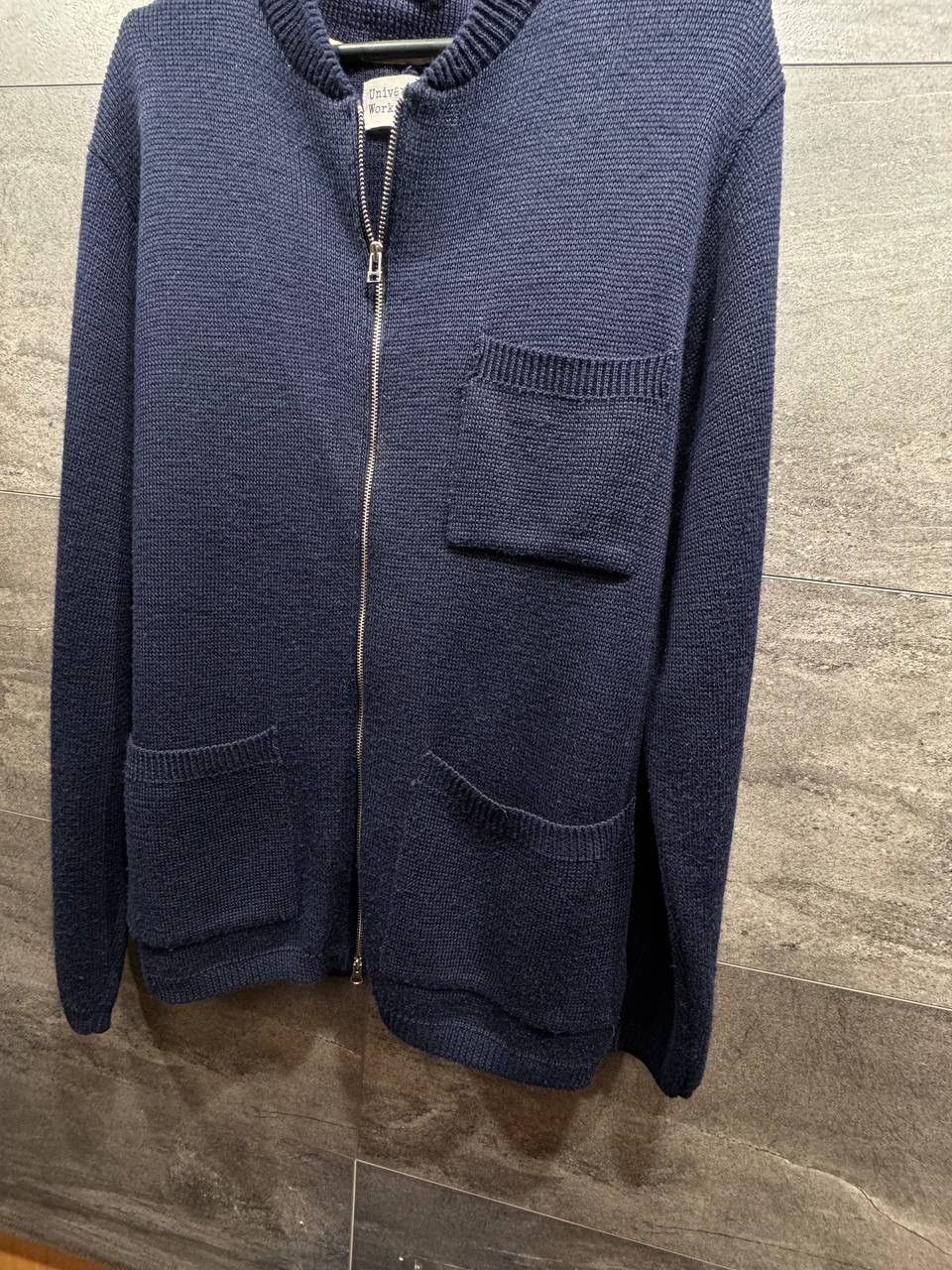 Universal Works Universal Works Zip Knit Cardigan Navy Wool Men’s Sweater Size US S / EU 44-46 / 1 - 3 Thumbnail