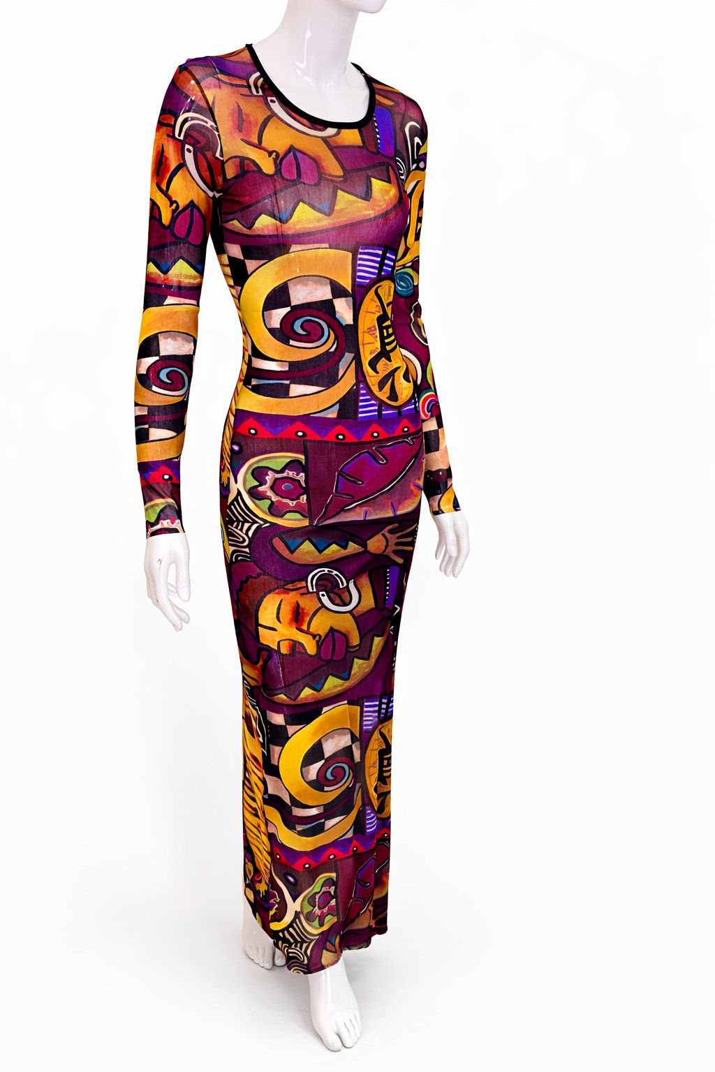 Kenzo Kenzo African Mesh Maxi Dress Transparent Small Medium Large Size L / US 10 / IT 46 - 1 Thumbnail
