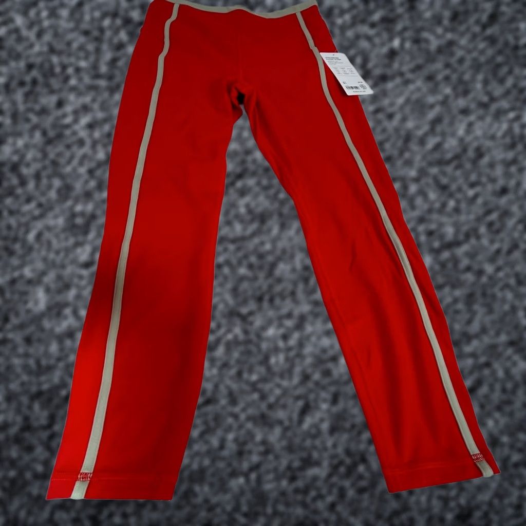 Athleta Athleta Ultra High Rise Elation 7/8 Tight Red Stripe Medium Yoga Leggings Women XS? (Note: Original size is Medium) Size 32" / US 10 / IT 46 - 1 Thumbnail