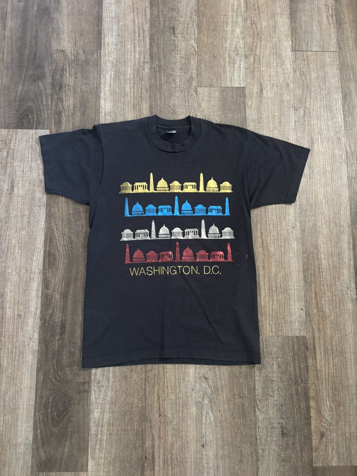 Hanes Vintage Single Stitch Washington DC Tee Size US L / EU 52-54 / 3 - 1 Thumbnail