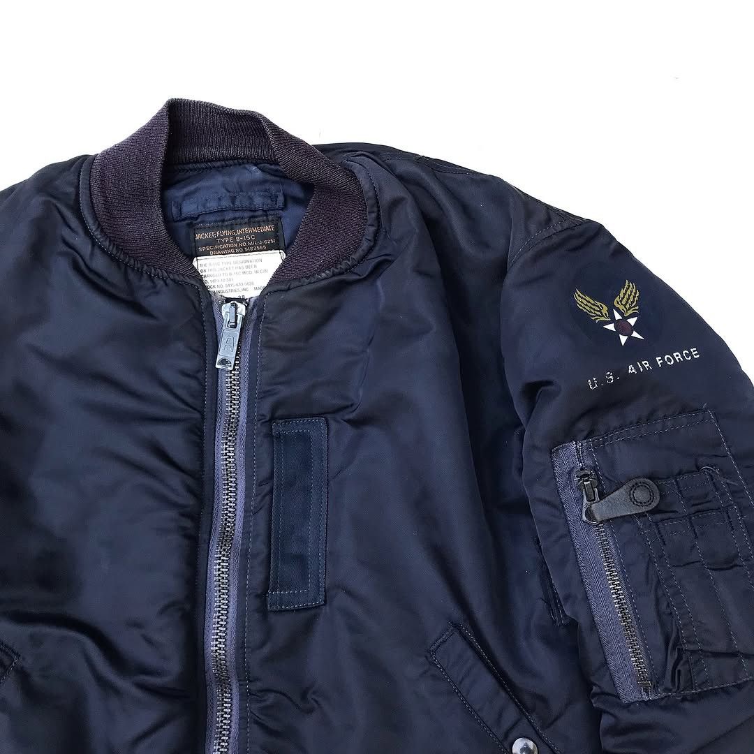 Alpha Industries Vintage Alpha Industries B-15C Flight Jacket Navy 50s Mod Size US M / EU 48-50 / 2 - 13 Thumbnail