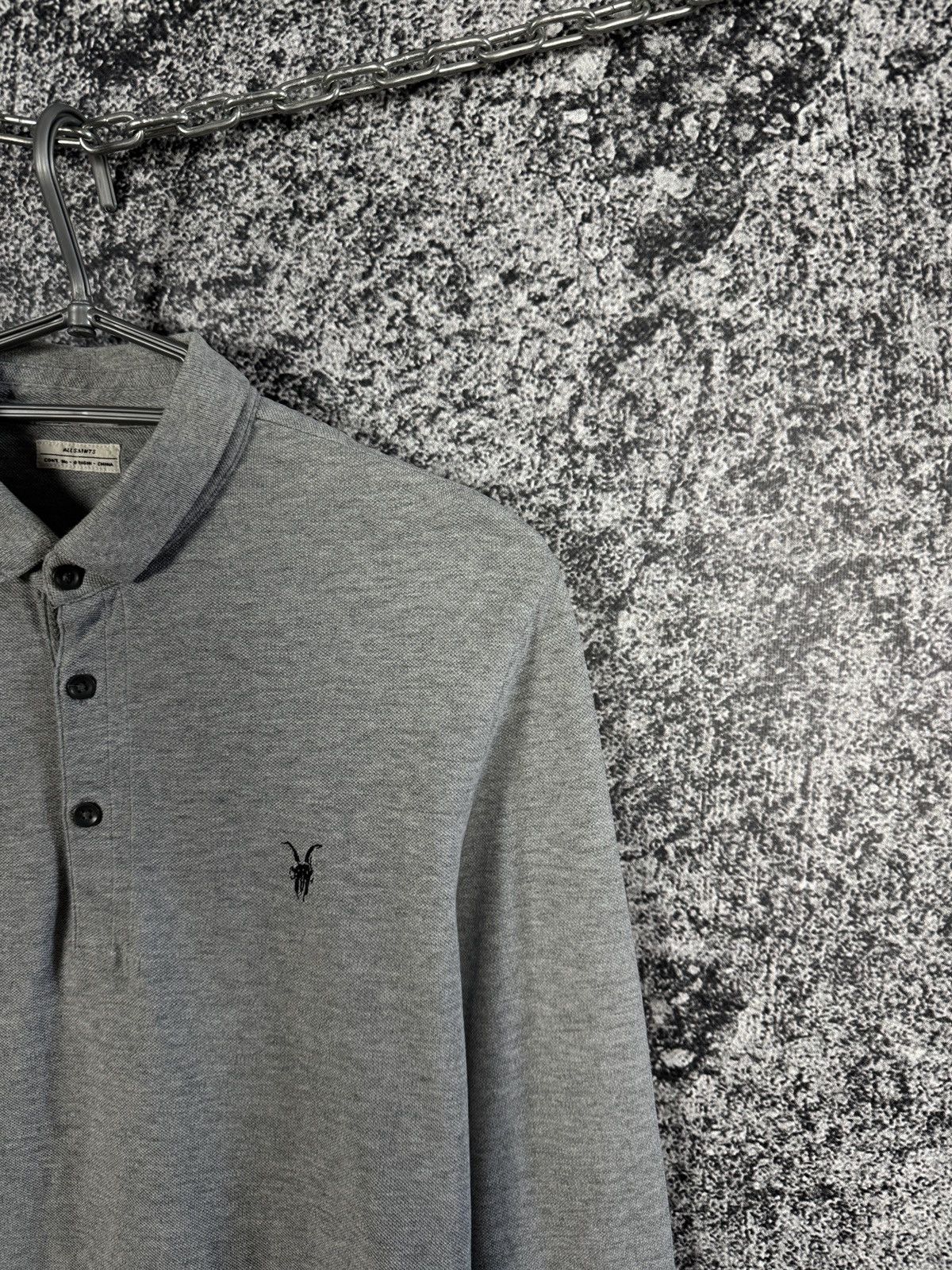Allsaints Allsaints Sandringham Long Sleeve Polo Shirt Luxury Size M Size US M / EU 48-50 / 2 - 2 Thumbnail