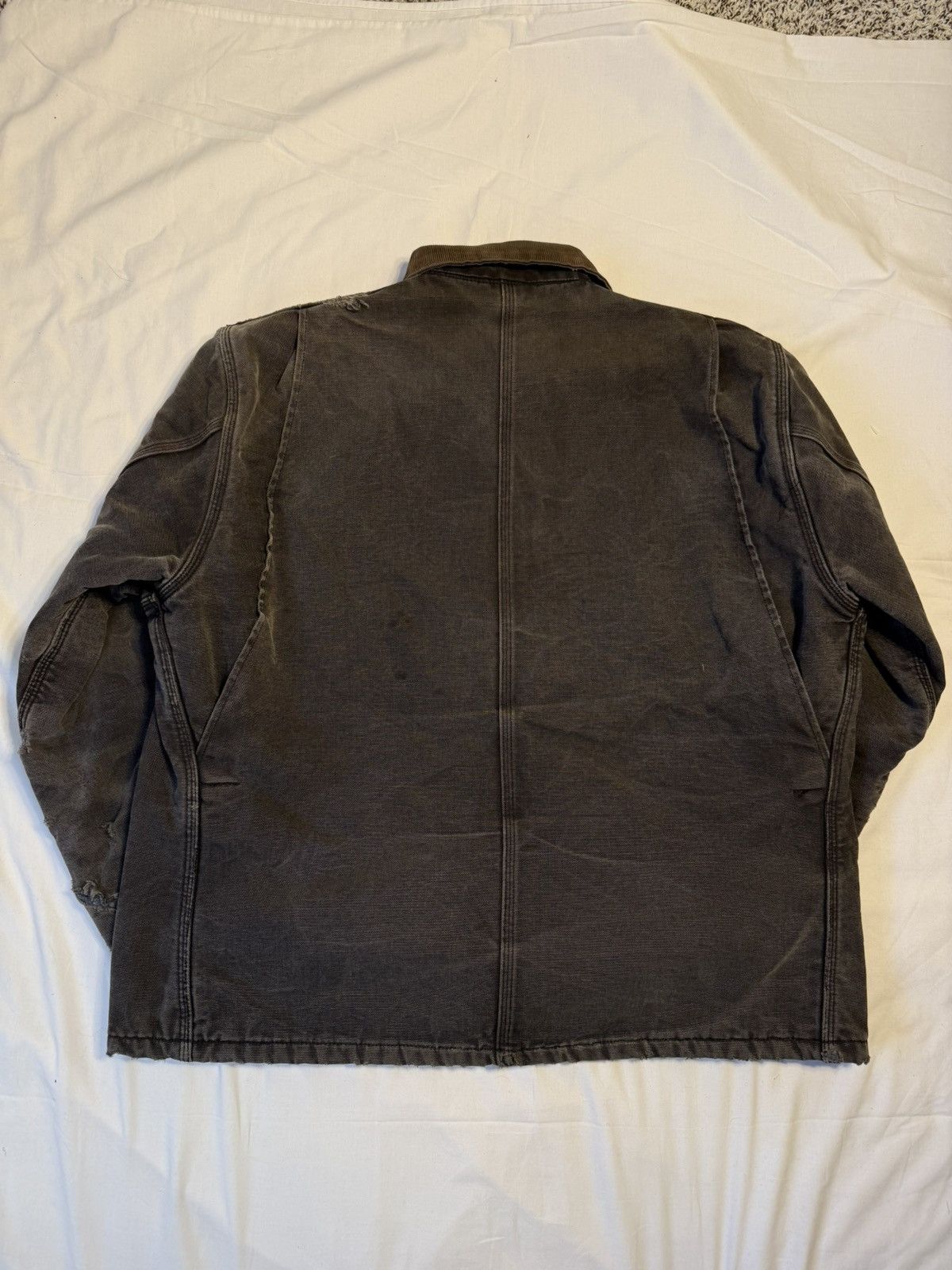 Carhartt Vintage 90s Carhartt C01 Faded Distressed Brown Chore Coat Size US XL / EU 56 / 4 - 5 Thumbnail