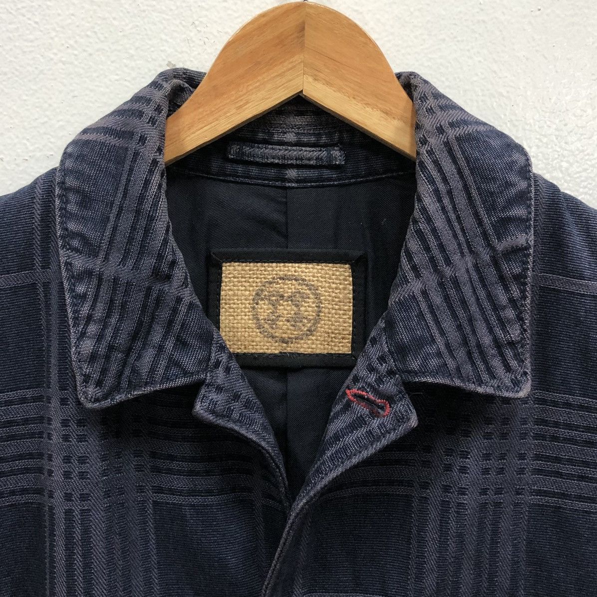 PPFM PPFM Embroidery Checked Chore Denim Jacket Size US L / EU 52-54 / 3 - 15 Thumbnail