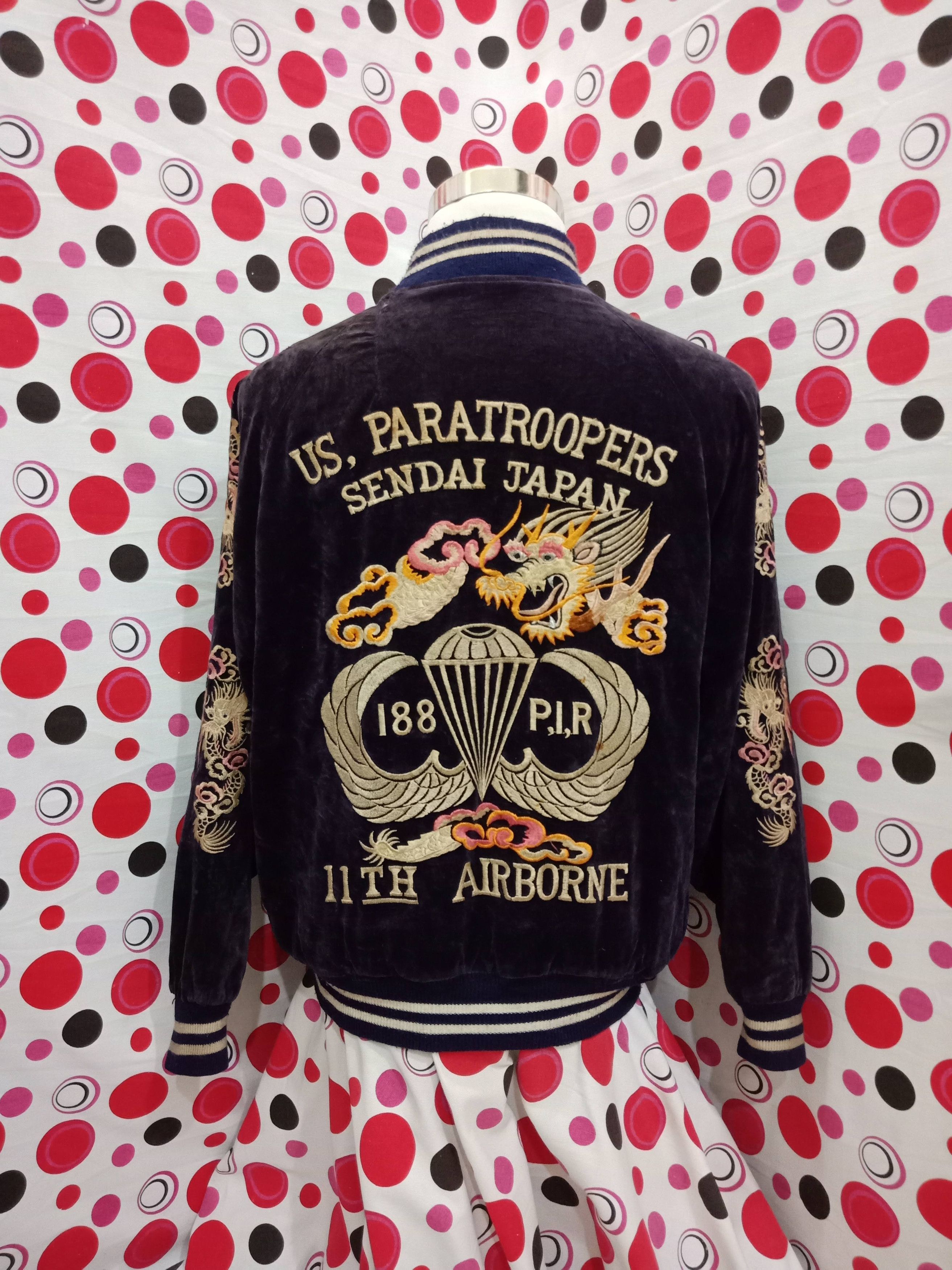 Japanese Brand Vintage japanese sukajan embroidery us paratroopers jacket Size US L / EU 52-54 / 3 - 4 Thumbnail