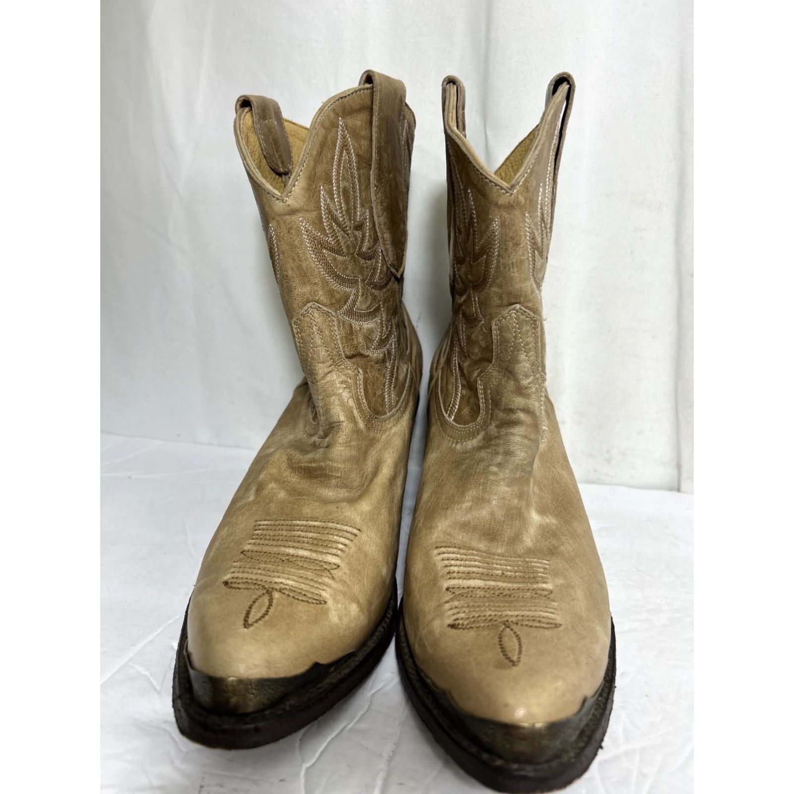 Vintage VINTAGE Idyllwind by Miranda Lambert Boots Ankle Beige Metal Tip Toe Womens 10B Leather Boots Size US 10 / IT 40 - 5 Thumbnail