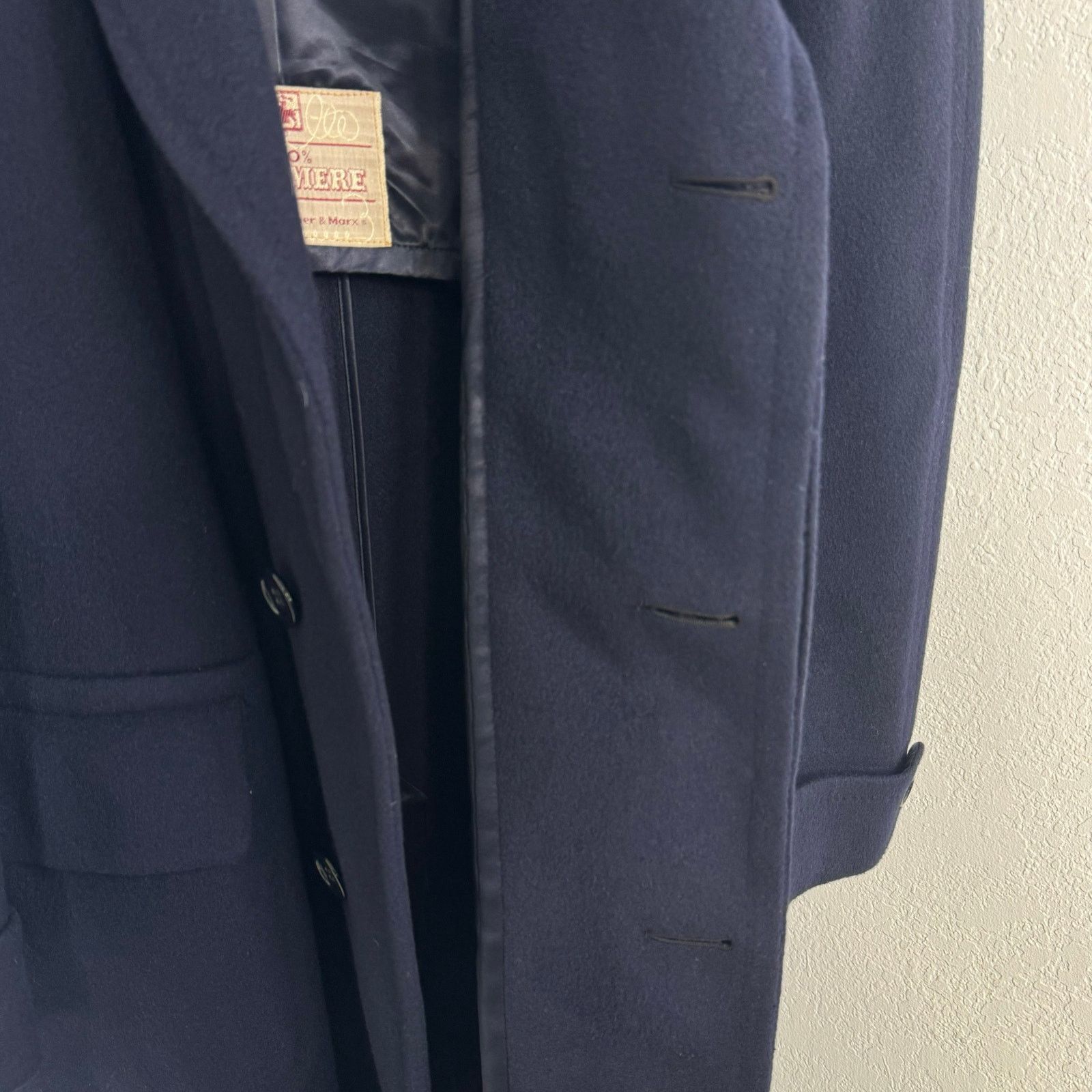 Vintage Vintage Cashmere Navy Coat Overcaot Hart Schaffner & Marx Size US XL / EU 56 / 4 - 8 Thumbnail