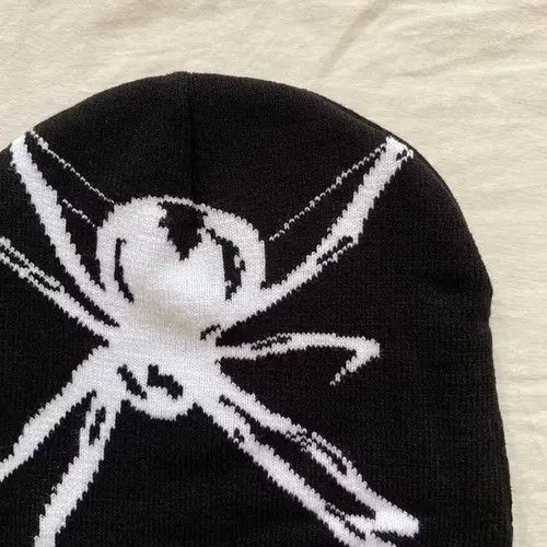 Designer × Japanese Brand Y2K 2000s grunge gothic punk spider black beanie Size ONE SIZE - 2 Thumbnail
