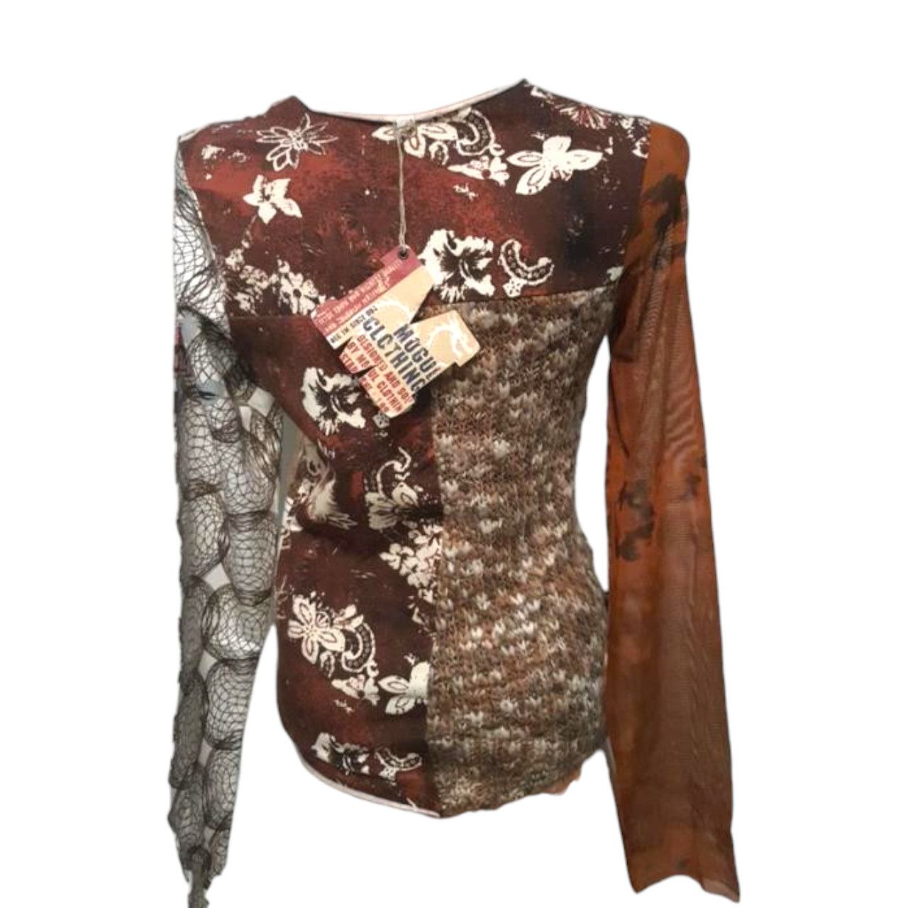 Japanese Brand avant garde longsleeve multiprint sz 6 new condition Size M / US 6-8 / IT 42-44 - 2 Thumbnail
