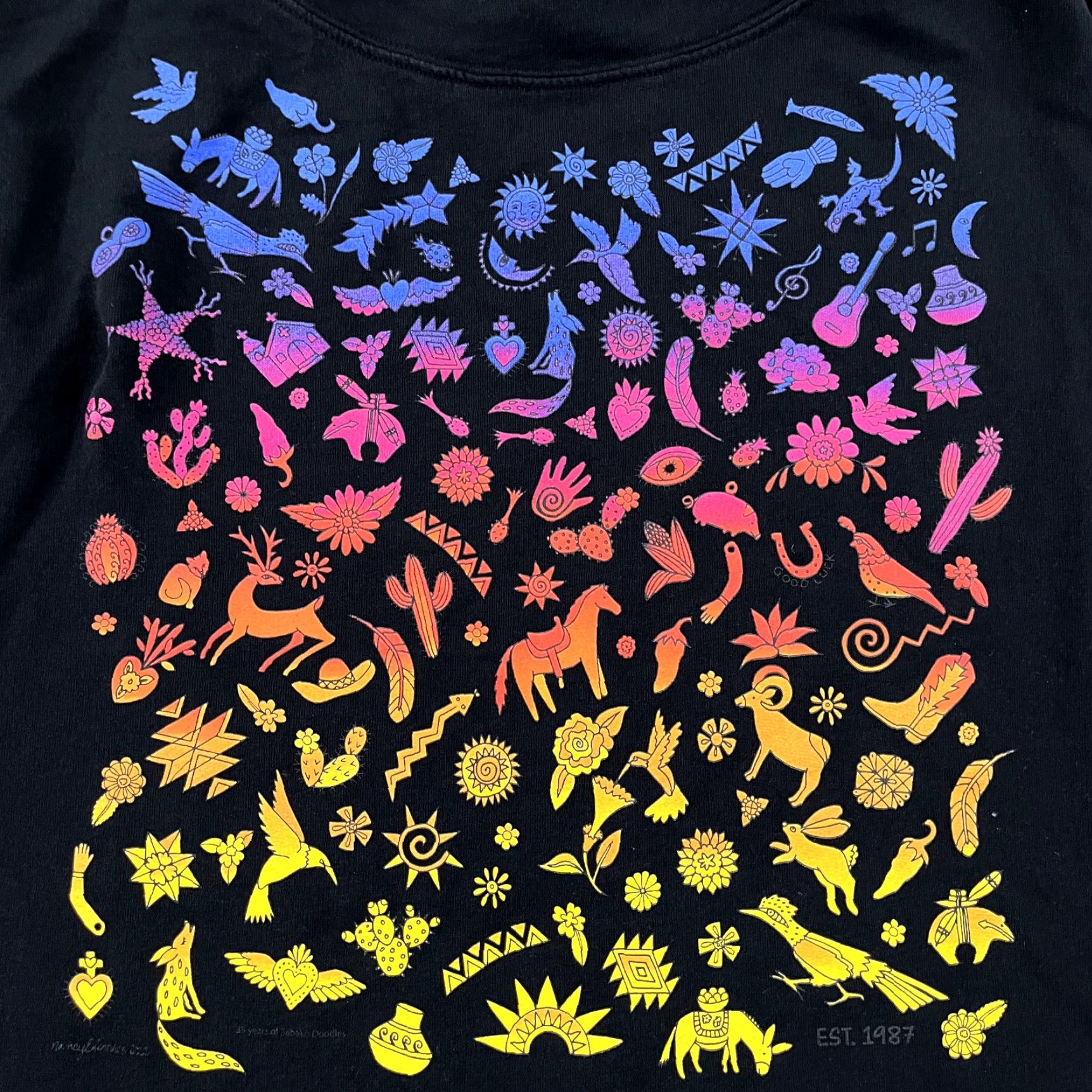 Vintage VINTAGE Sabaku Women's Sweater Pullover Long Sleeve Crew Neck Casual Animal Print Black L United States Size L / US 10 / IT 46 - 2 Thumbnail