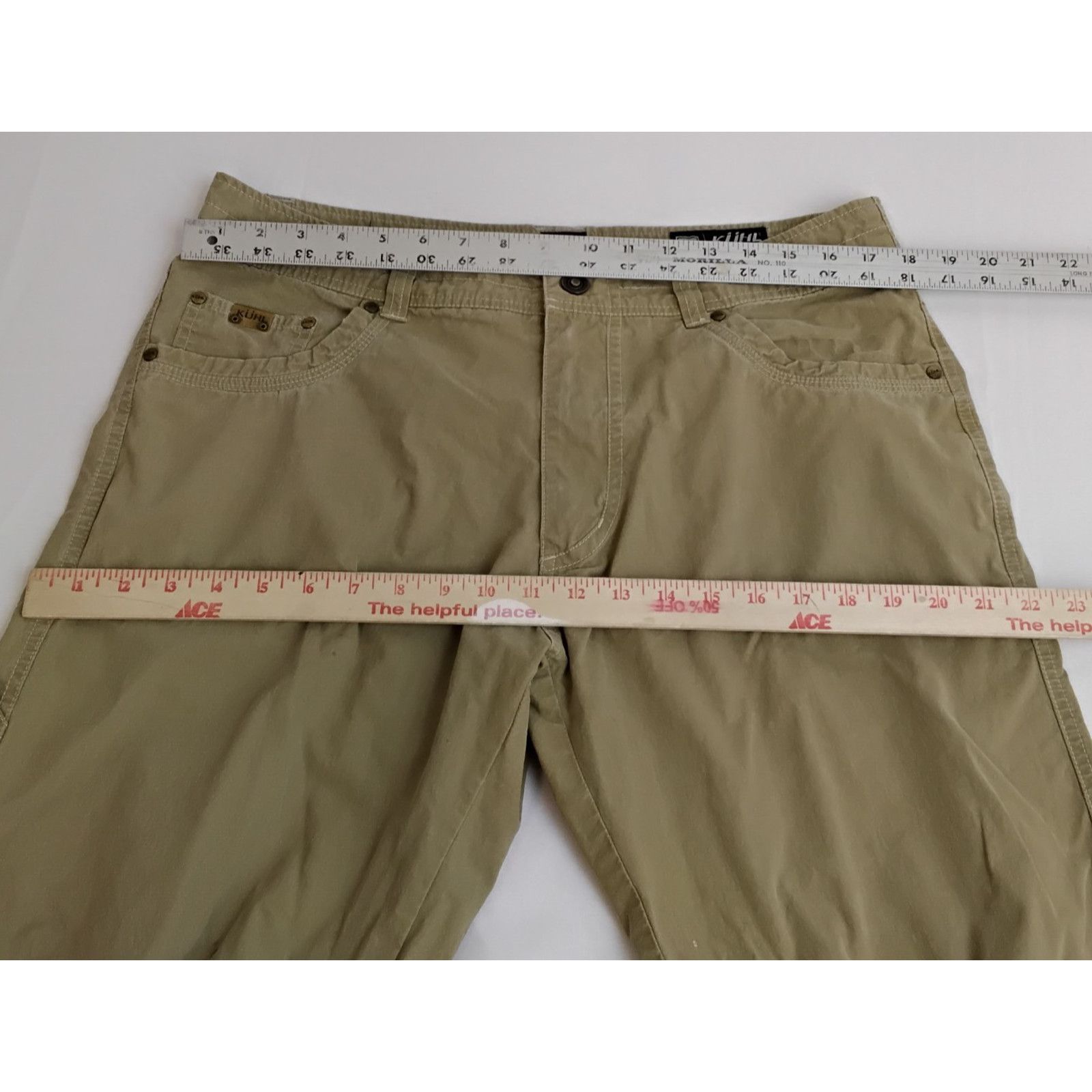 Kuhl Kuhl Revolvr Pants Men's 35x32 Khaki Casual Small Hole Size US 35 - 12 Thumbnail