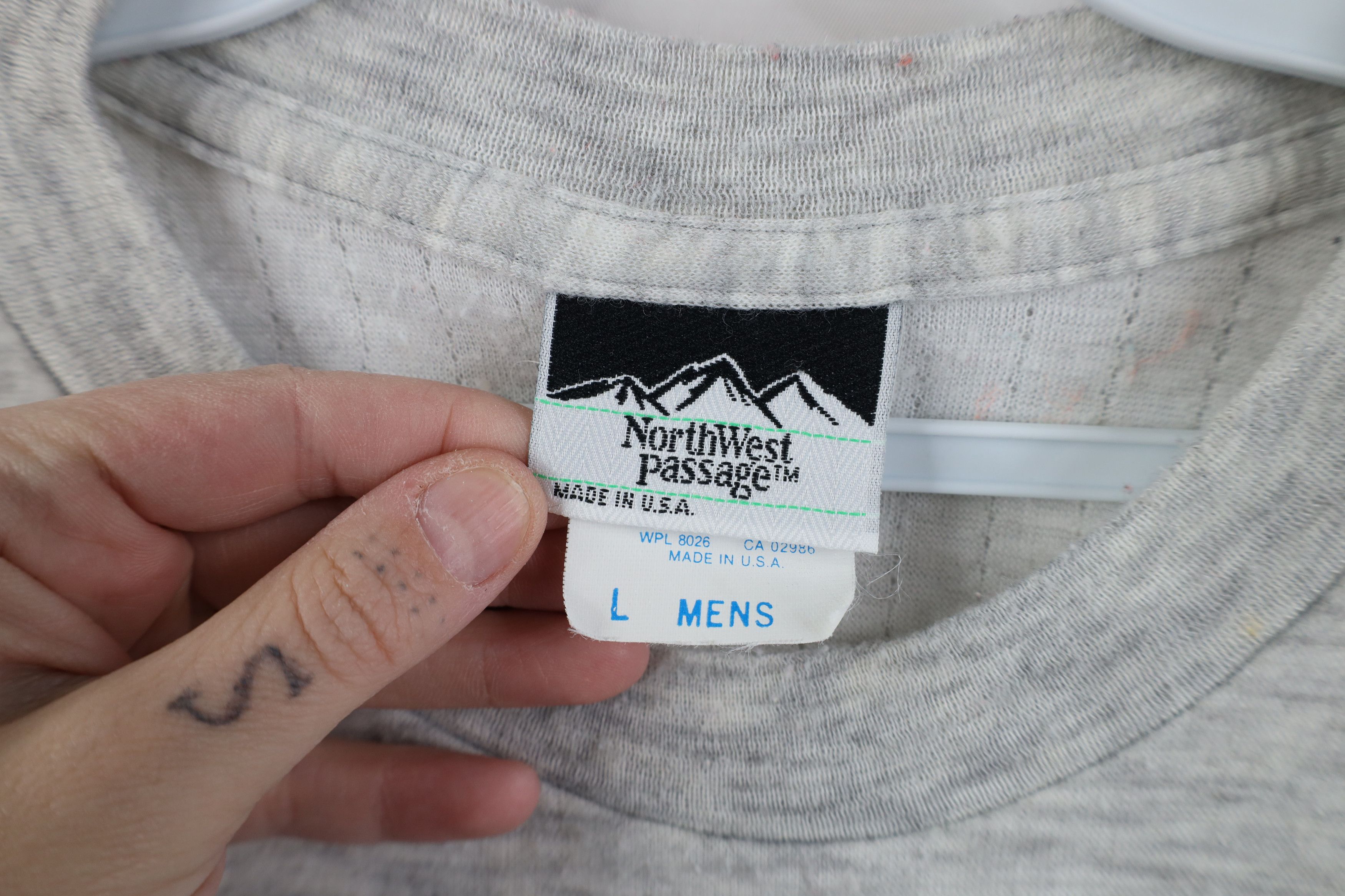 Vintage Vintage 90s Streetwear Wool Blend Thermal Knit T-Shirt USA Size US L / EU 52-54 / 3 - 4 Thumbnail