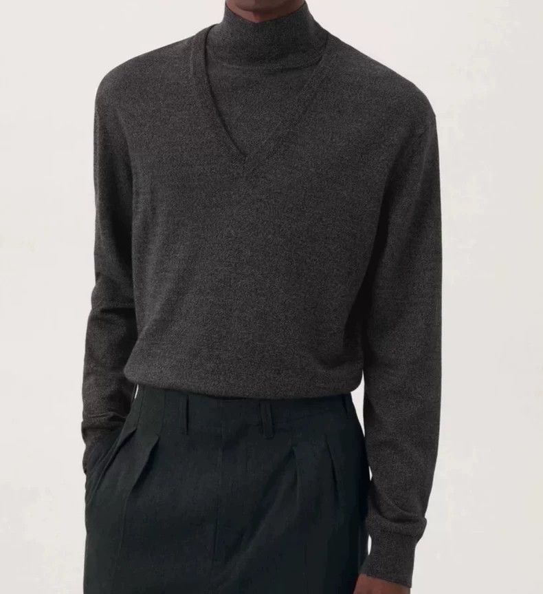 Lemaire LEMAIREBrown wool-blend turtleneck sweater 2502-Nextarrow Size US L / EU 52-54 / 3 - 9 Thumbnail