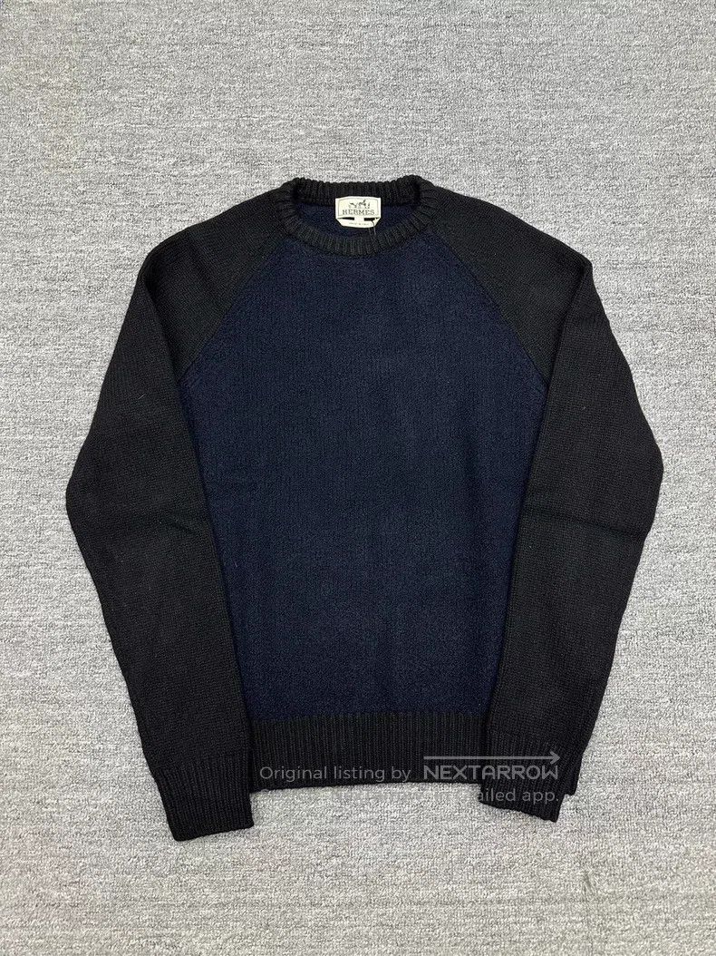Hermes Hermes Black and blue cashmere sweater, cashmere Size US XS / EU 42 / 0 - 1 Thumbnail